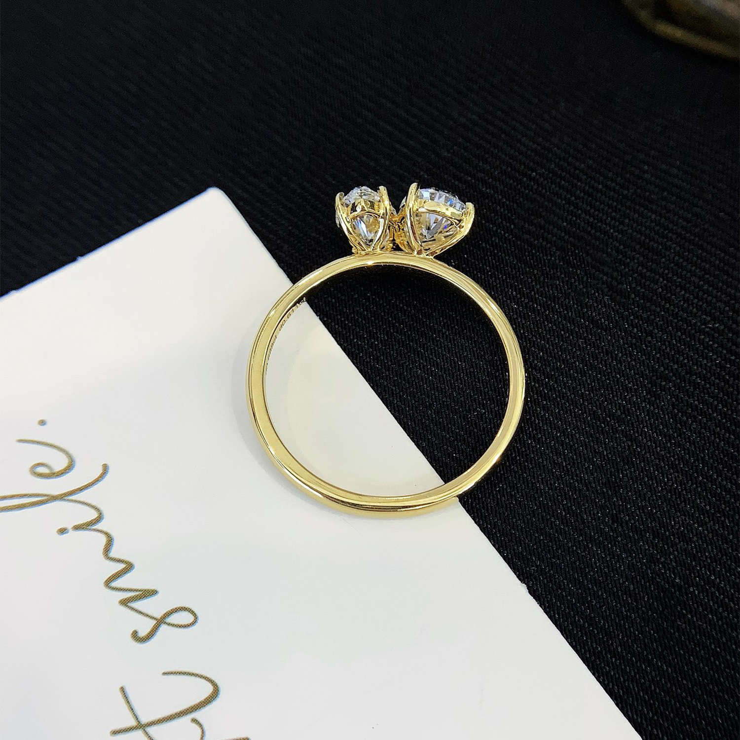 18K Gold Marquise And Pear Toi Et Moi Lab-Grown Diamond Engagament Ring