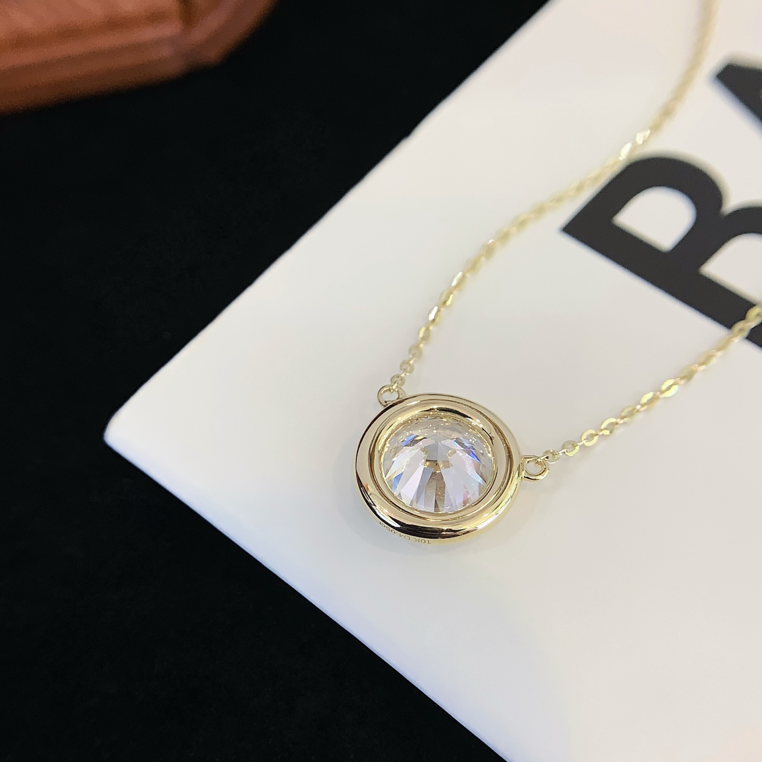 4.05 CT Round Cut Lab-Grown Diamond Bezel Necklace