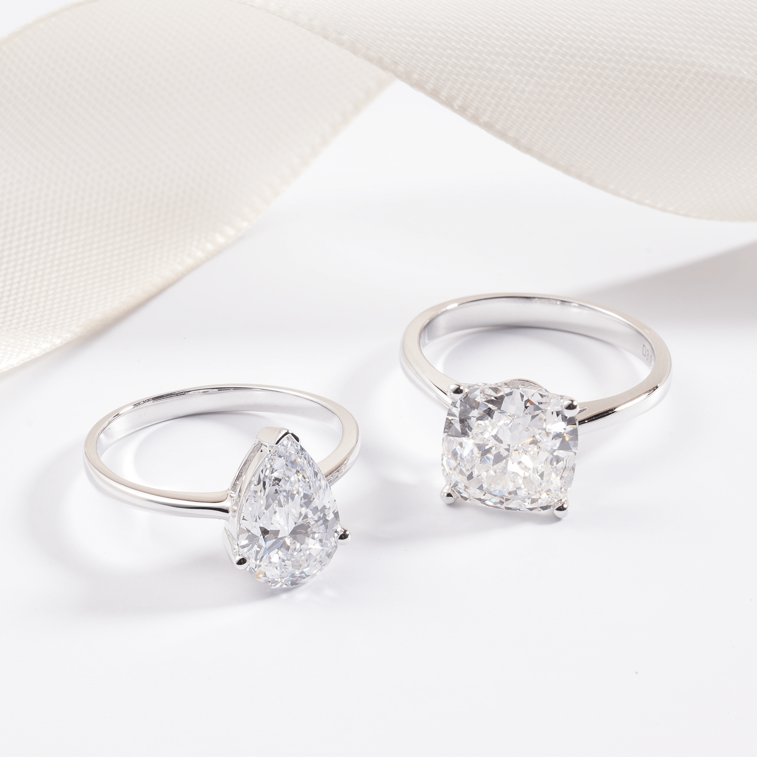 3.5CT Cushion Cut Hight Set Moissanite Diamond Engagement Ring