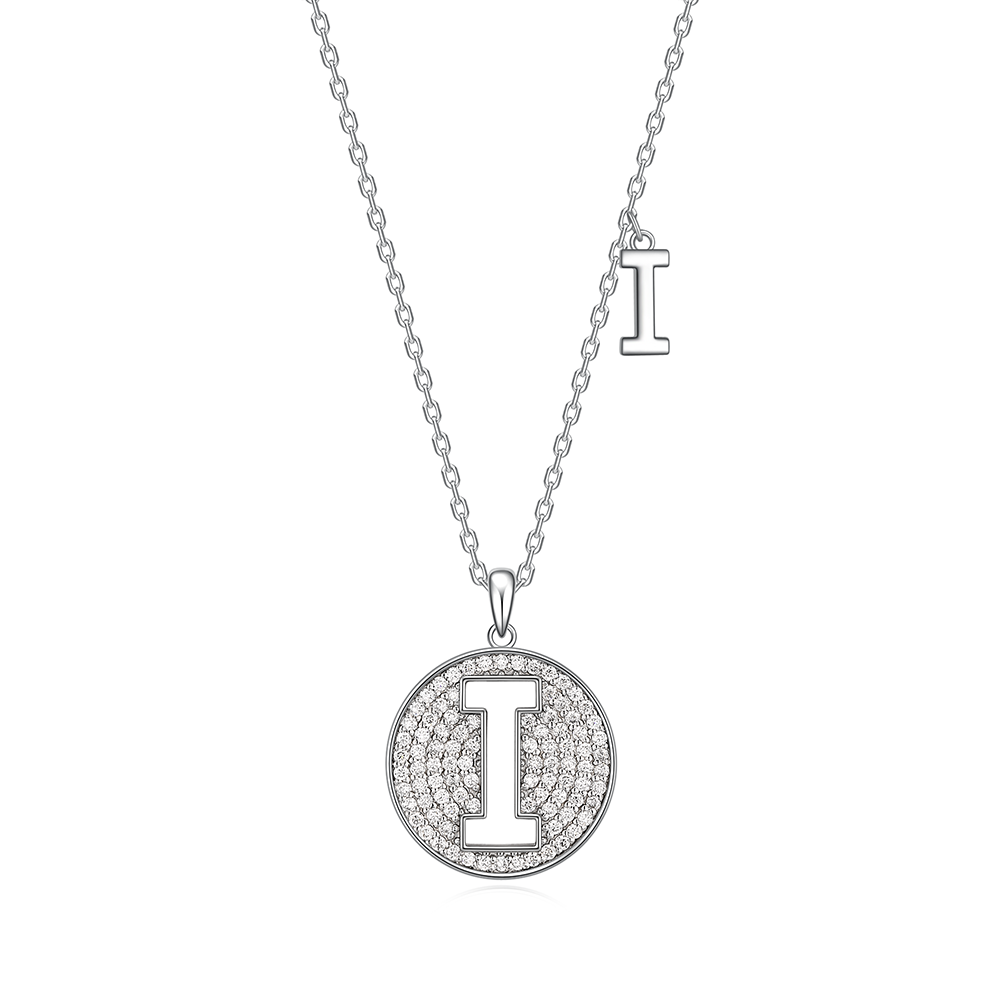 14K Gold Plated Moissanite Letters Sparkle Pendant