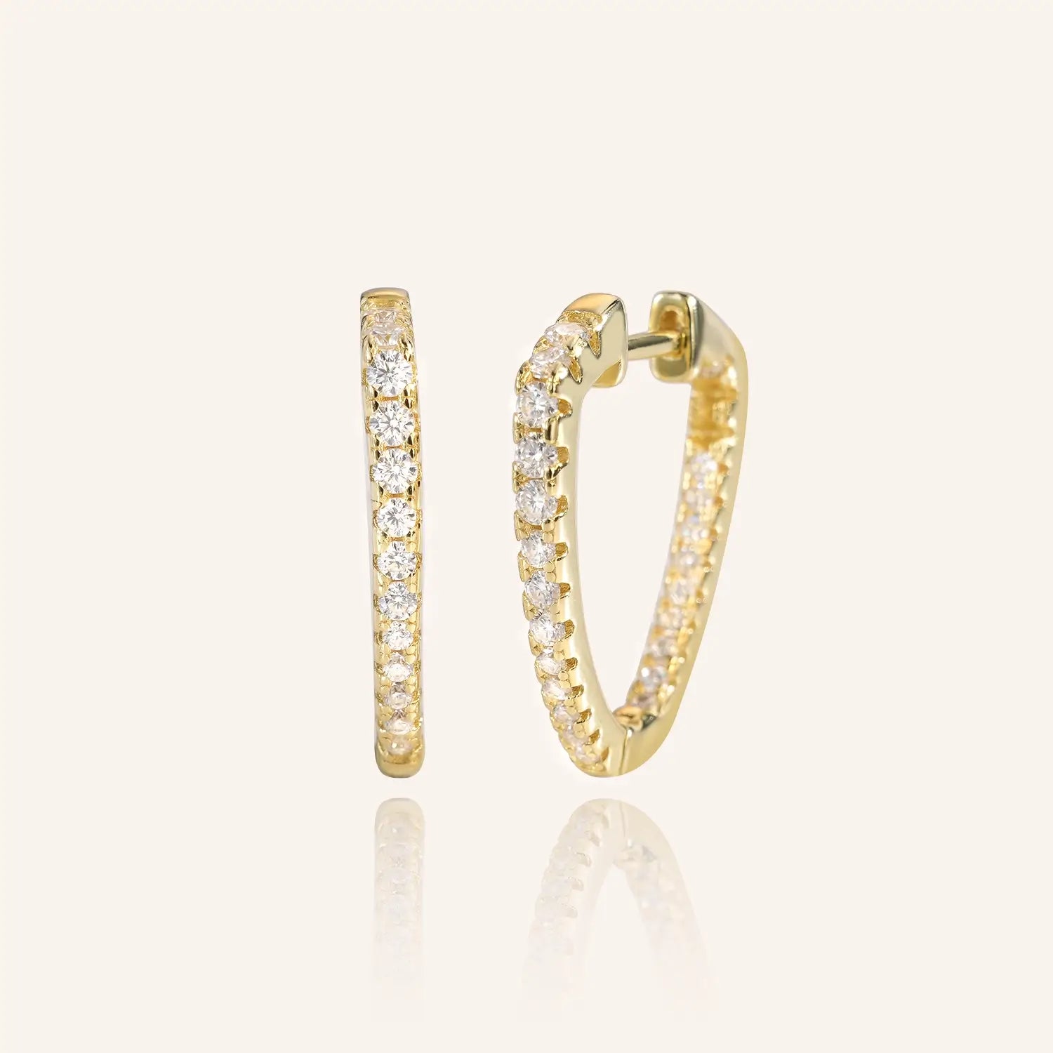 Classic Design Moissanite Hoop Earrings