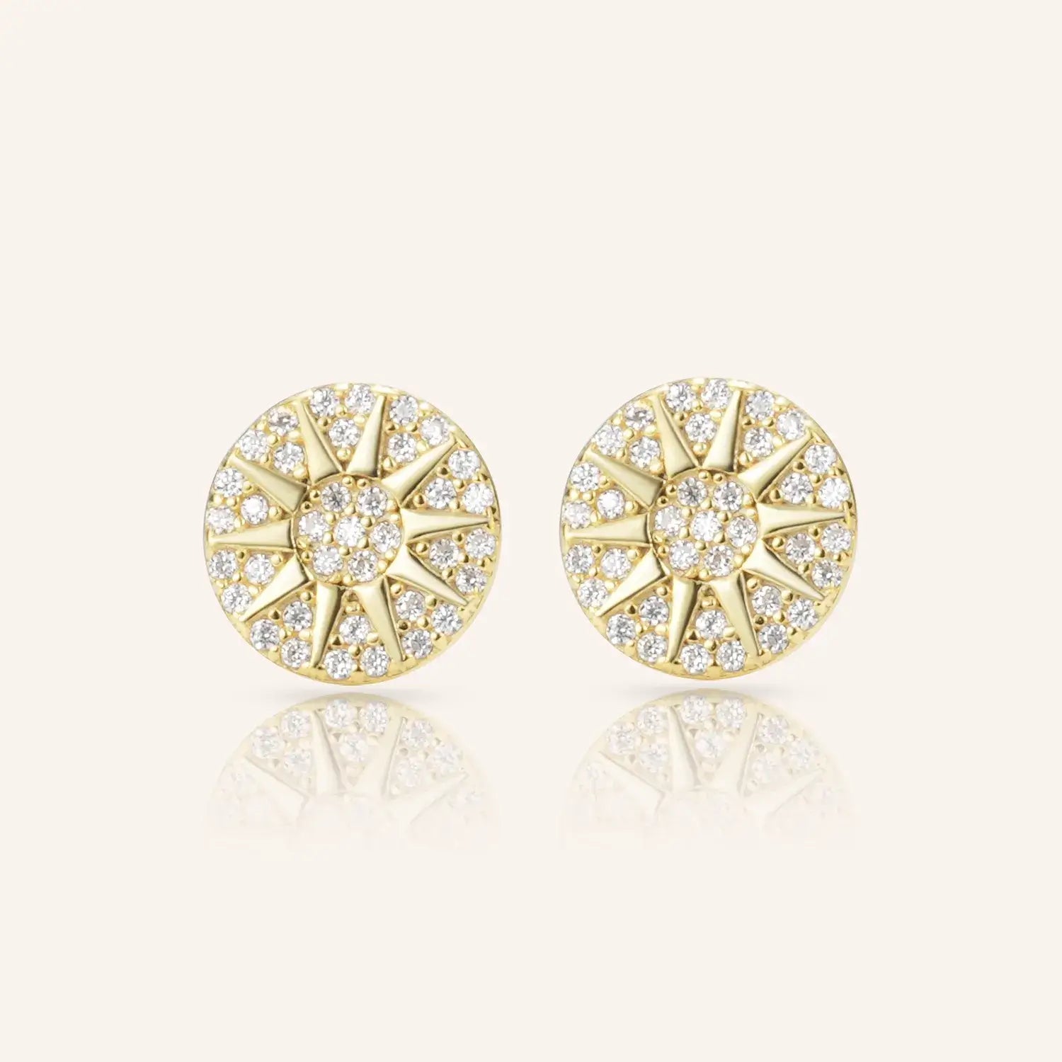 Sparkle Sunburst Moissanite Diamond Vacation Stud Earring