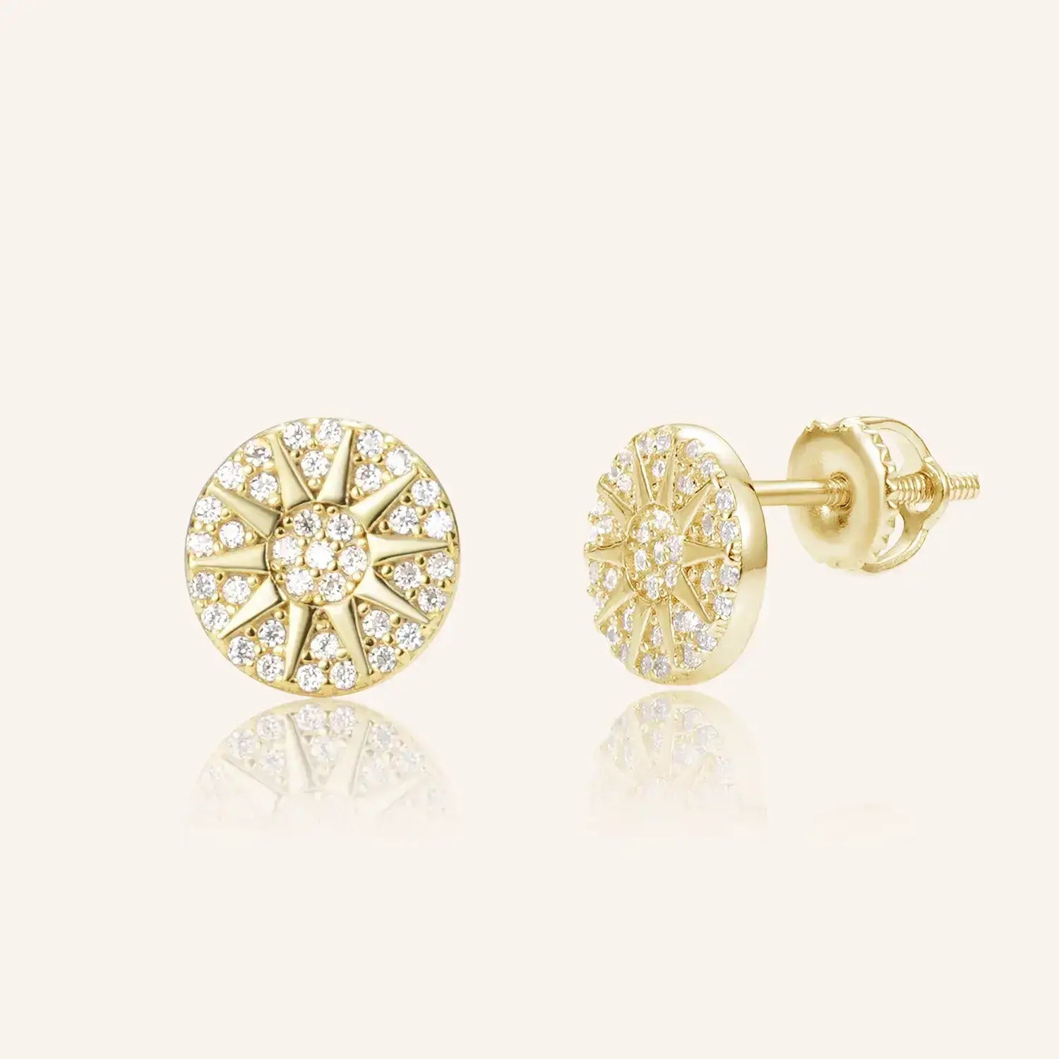 Sparkle Sunburst Moissanite Diamond Vacation Stud Earring