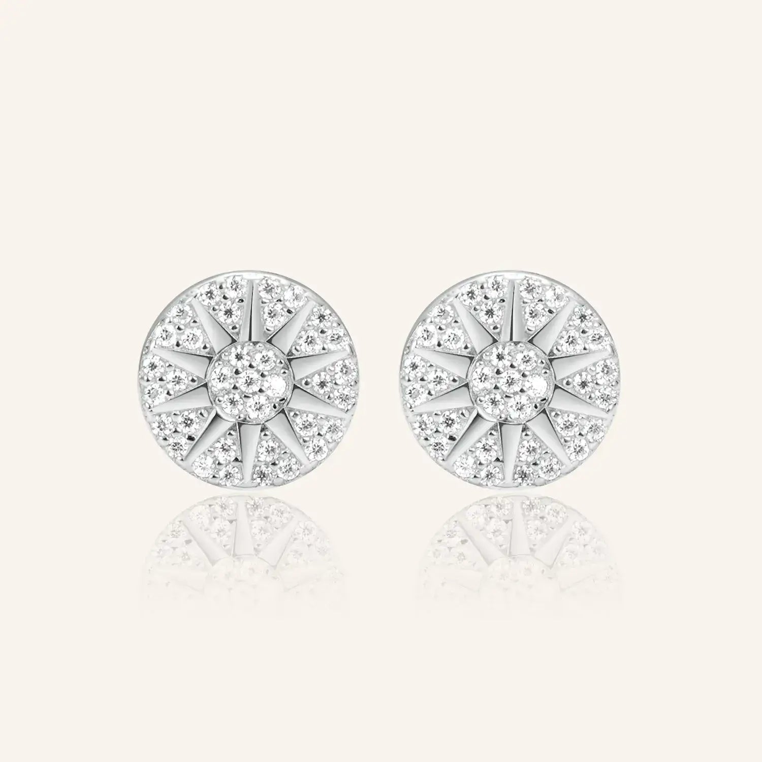 Sparkle Sunburst Moissanite Diamond Vacation Stud Earring