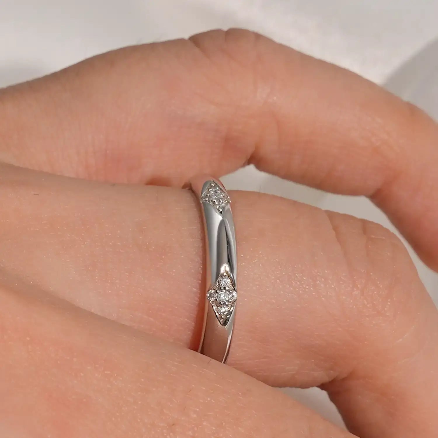 Clusters Moissanite Diamonds Unique Eternity Wedding Ring