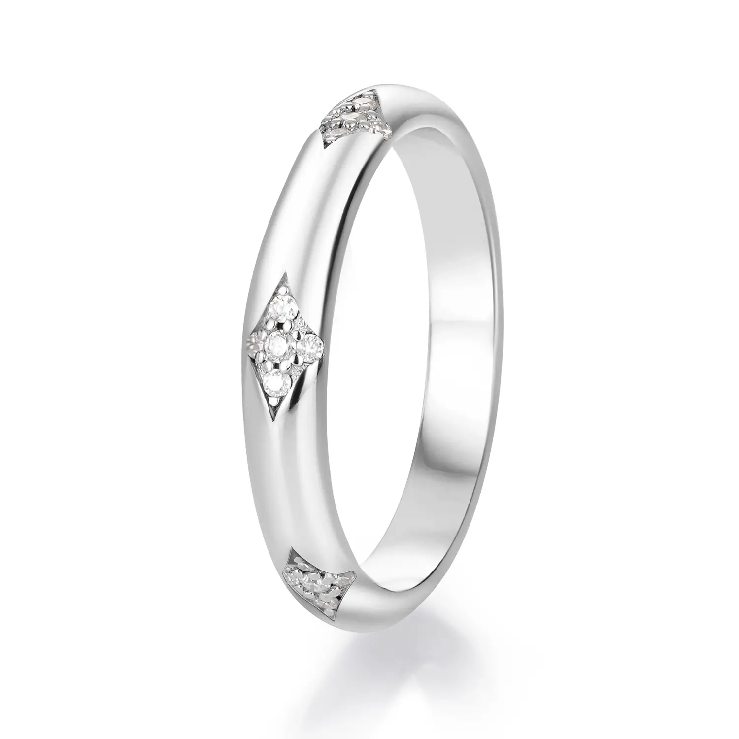 Clusters Moissanite Diamonds Unique Eternity Wedding Ring