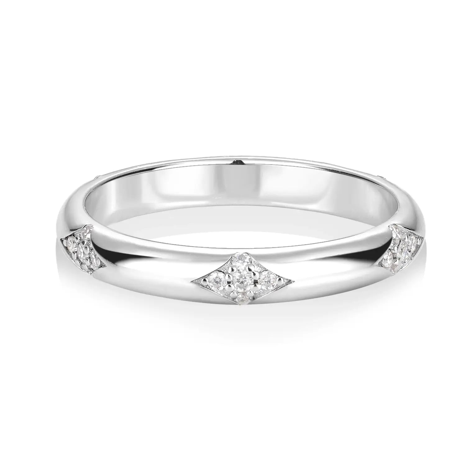 Clusters Moissanite Diamonds Unique Eternity Wedding Ring