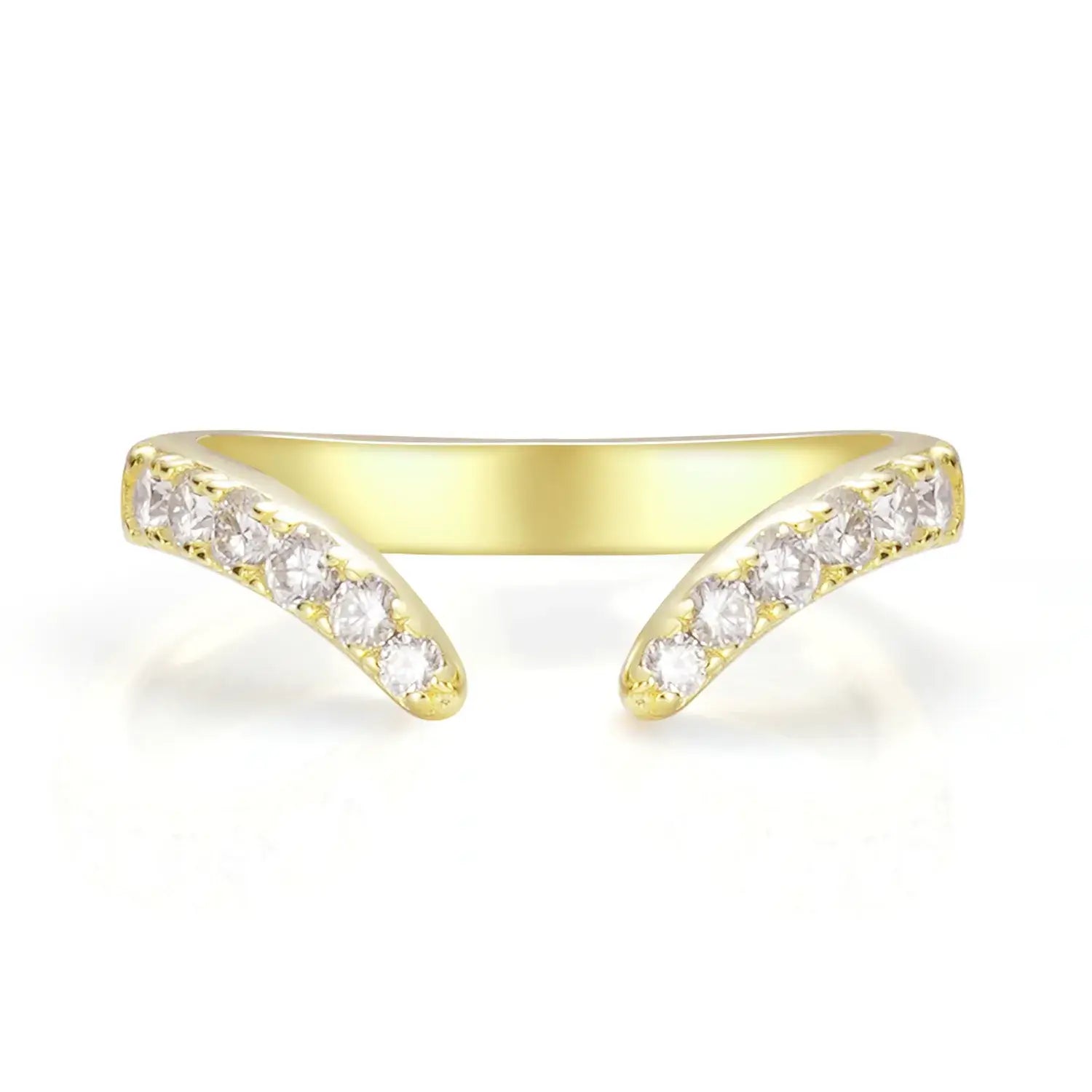 Curved Band Moissanite Diamond Pave Band Wedding Ring