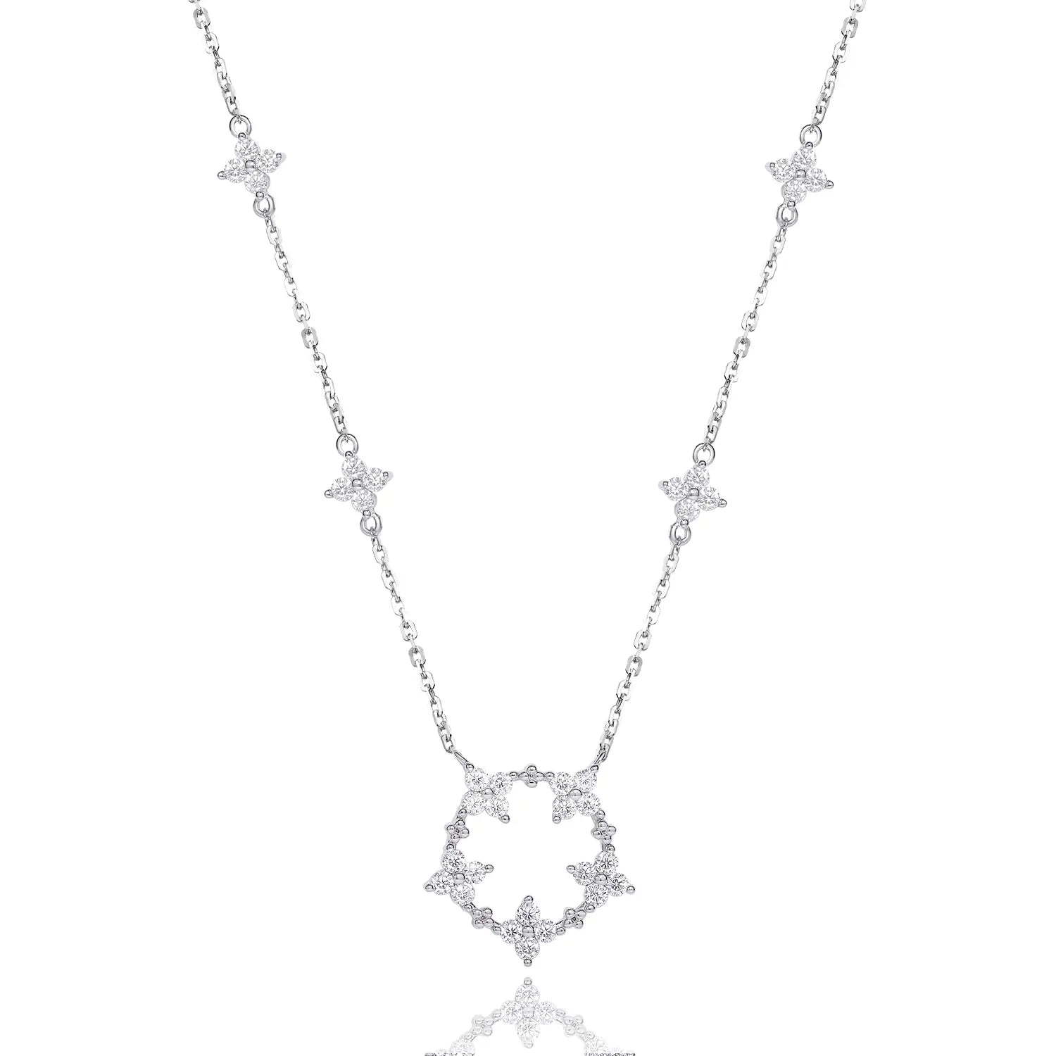 14K Gold Plated Dreamcatcher Star Moissanite Necklace