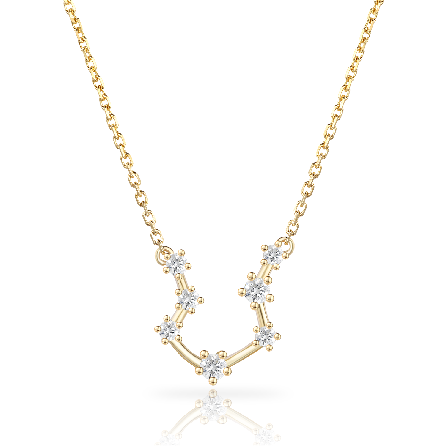 14K Gold Plated Personalized Star Sign Zodiac Necklace Collection