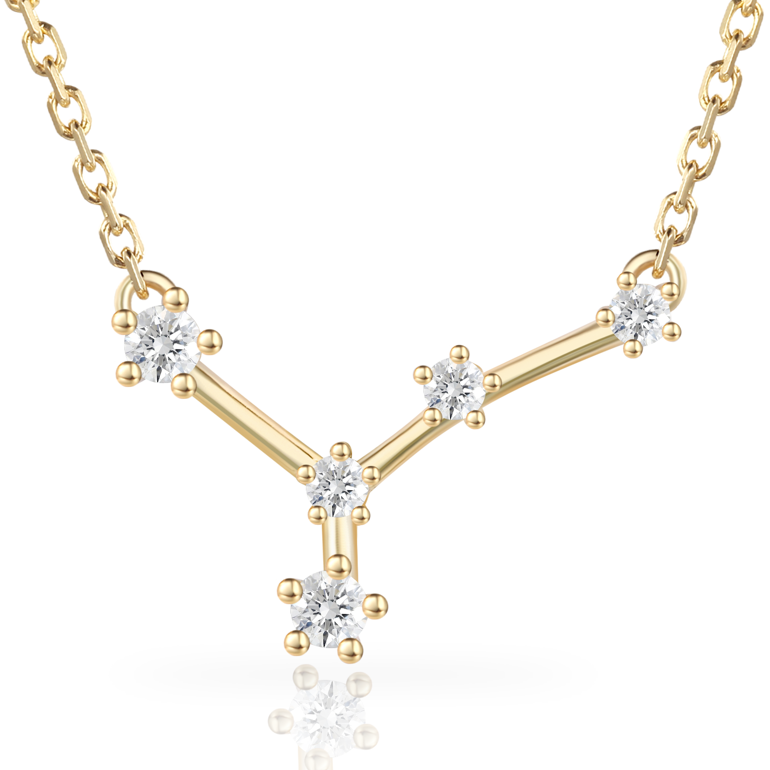 Personalized Star Sign Zodiac Cancer Moissanite Bracelet 14K Gold Plated Silver