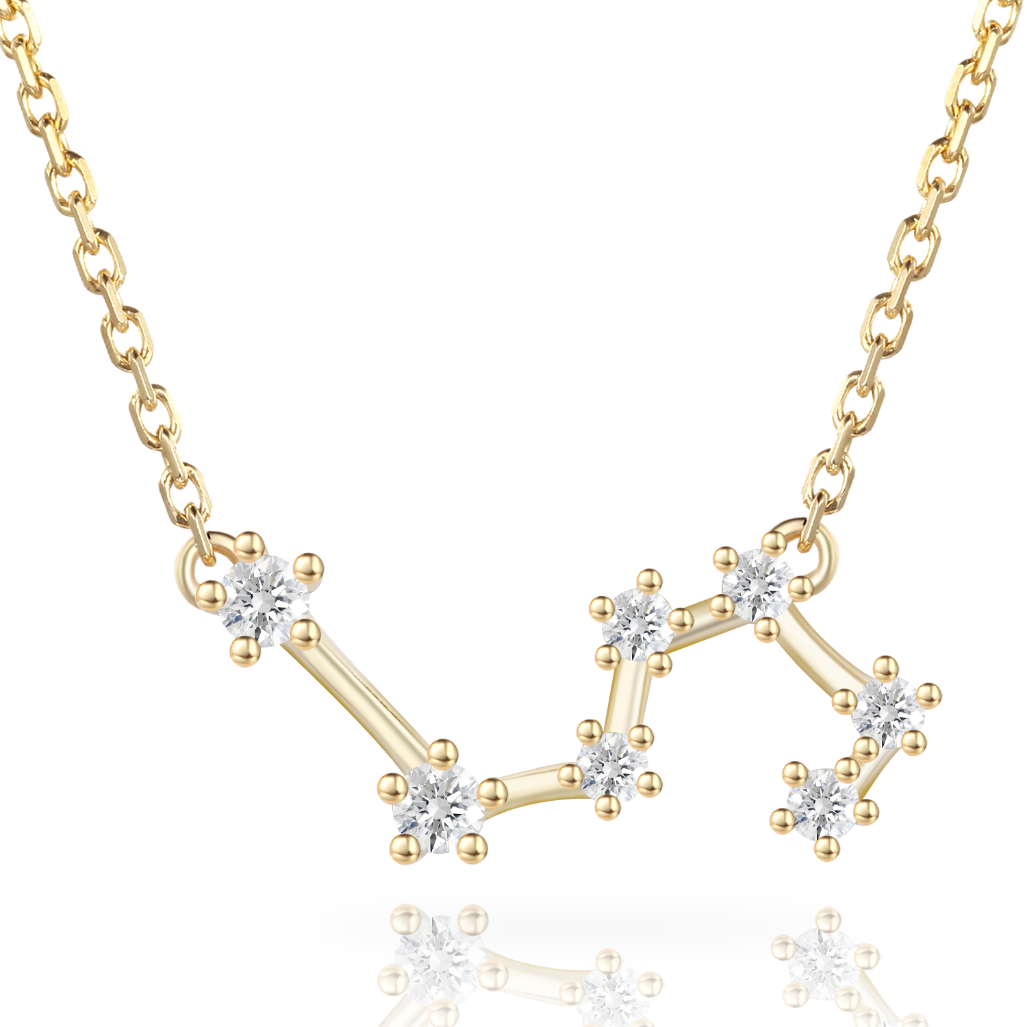 Personalized Star Sign Zodiac Leo Moissanite Bracelet 14K Gold Plated Silver