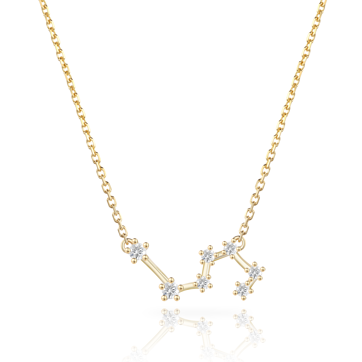 14K Gold Plated Personalized Star Sign Zodiac Necklace Collection