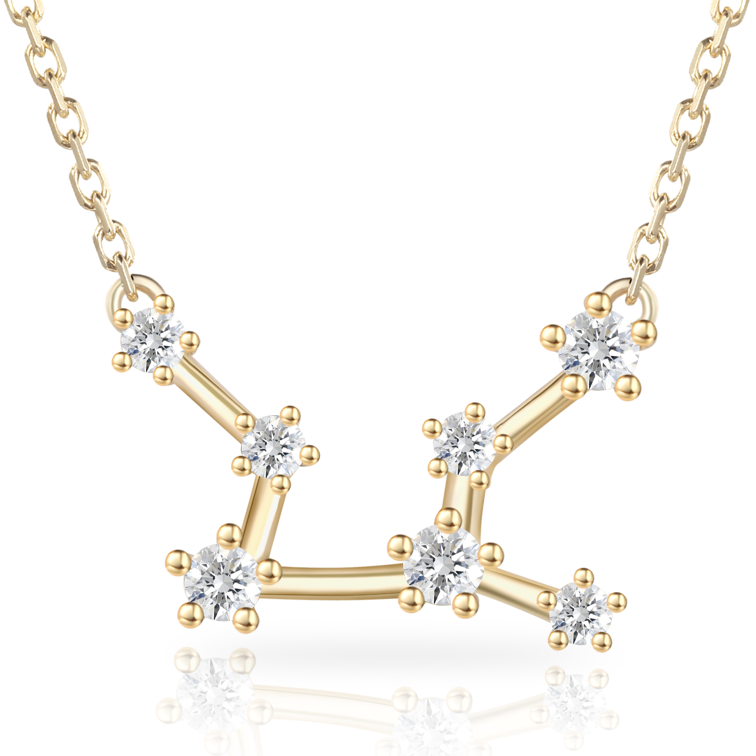 Personalized Star Sign Zodiac Virgo Moissanite Bracelet 14K Gold Plated Silver