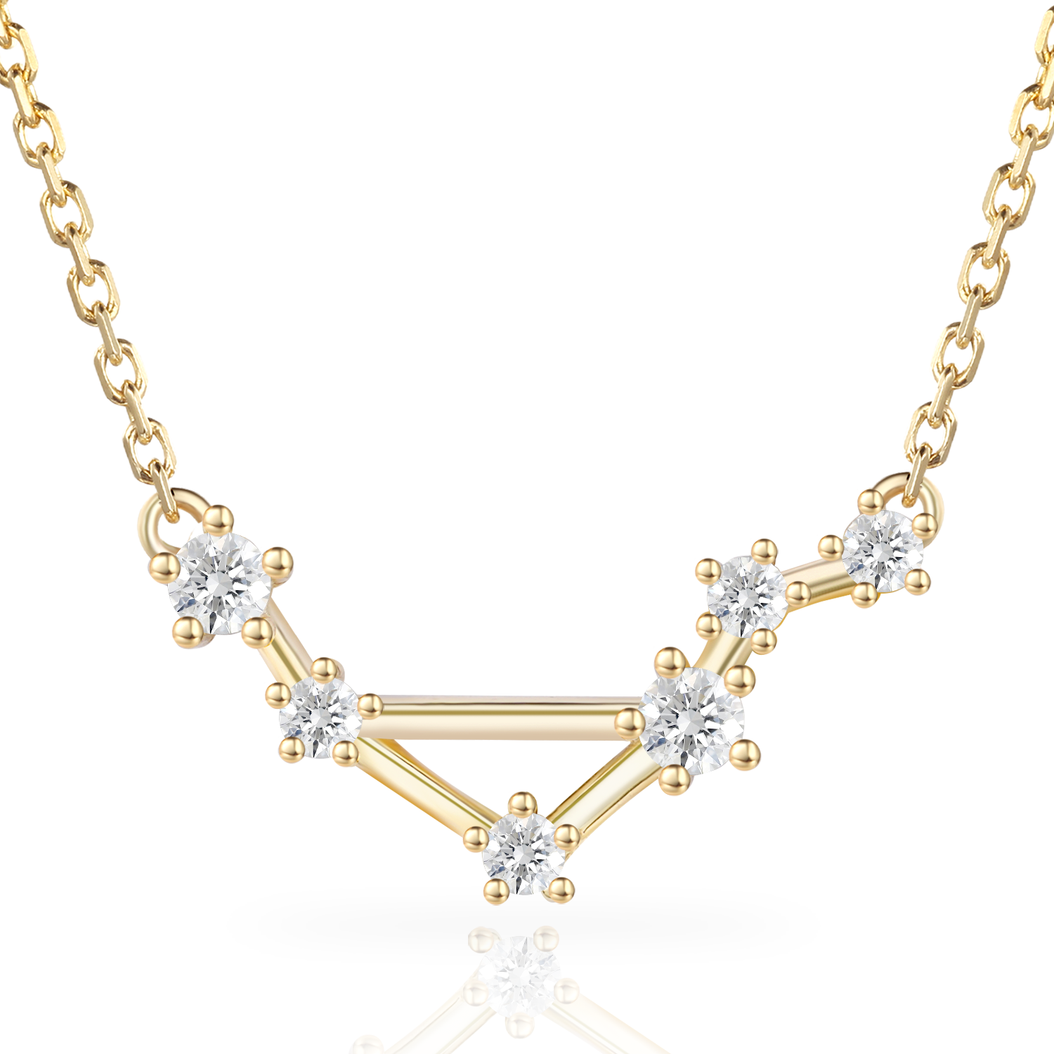 Personalized Star Sign Zodiac Libra Moissanite Bracelet 14K Gold Plated Silver