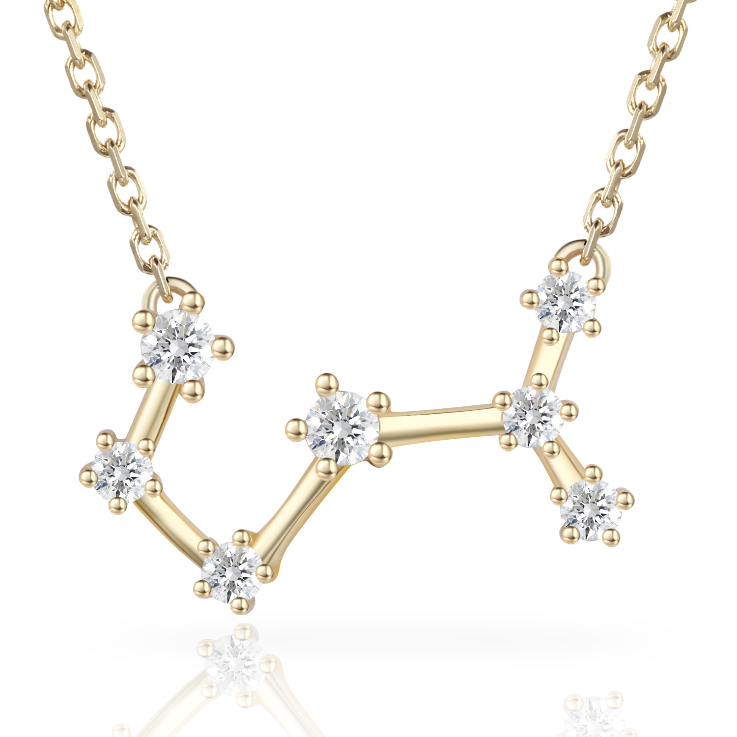 Personalized Star Sign Zodiac Scorpio Moissanite Bracelet 14K Gold Plated Silver