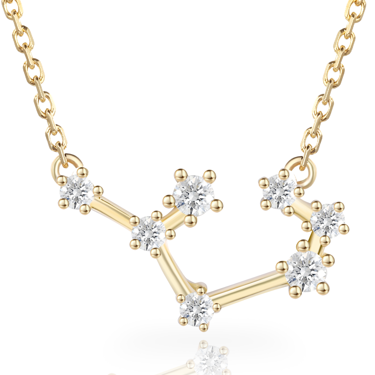 Personalized Star Sign Zodiac Sagittarius Moissanite Bracelet 14K Gold Plated Silver