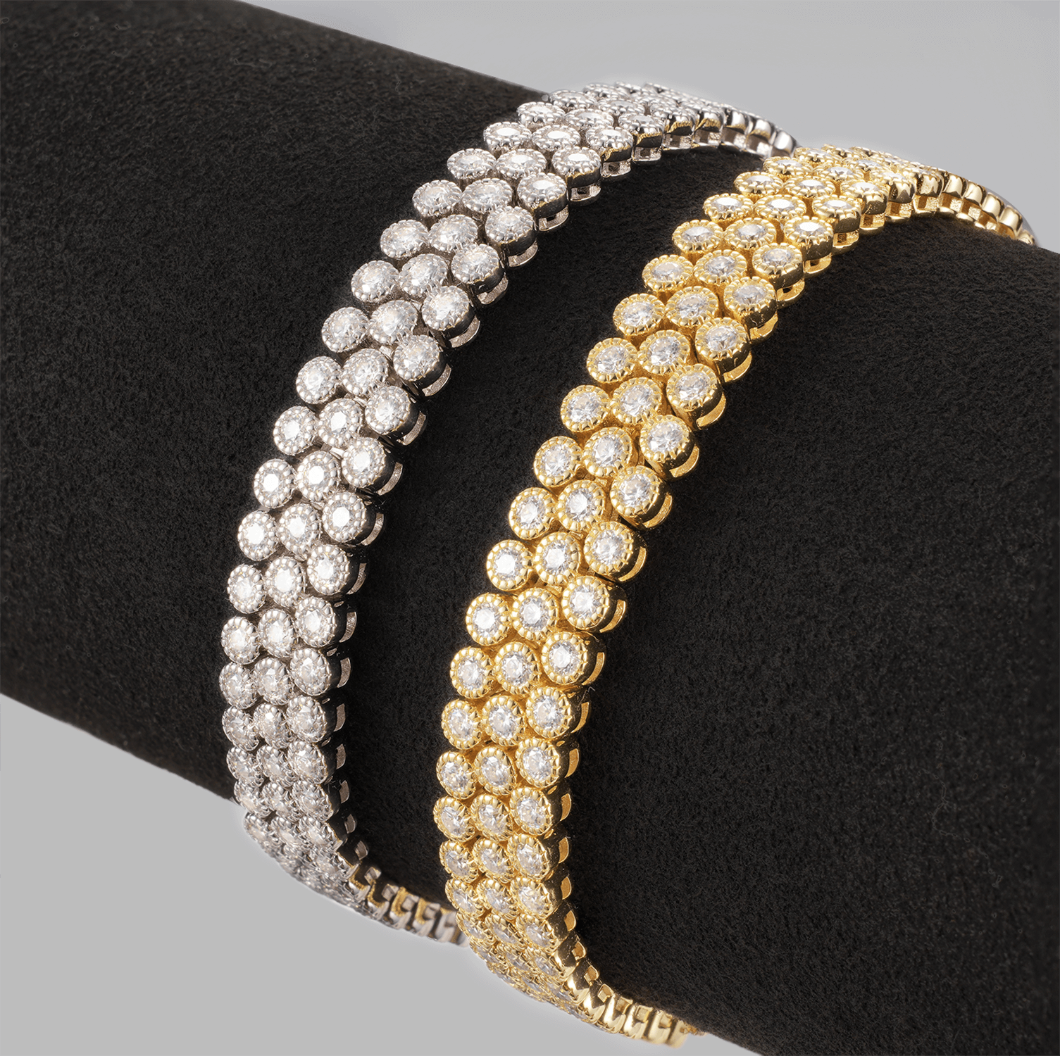 Classic Three-Row Moissanite Tennis Bracelet