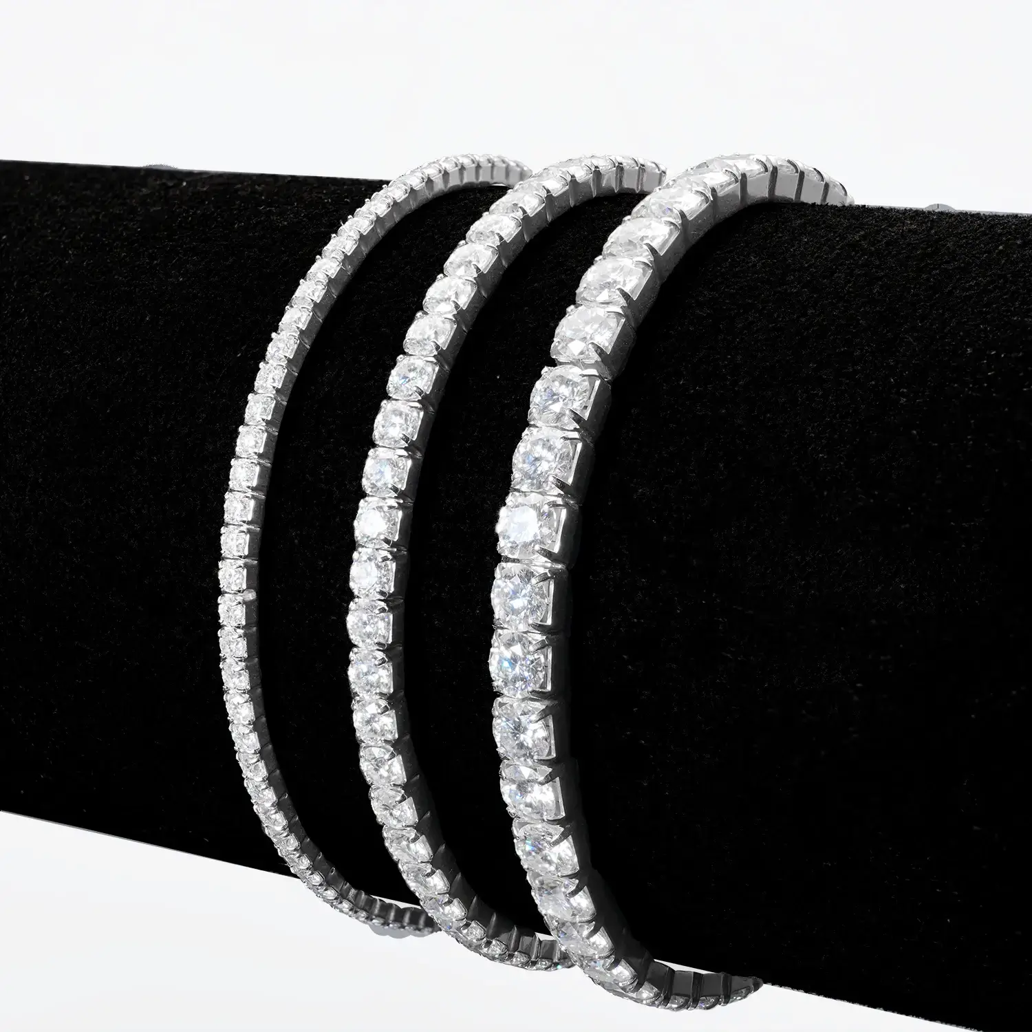 Moissanite Diamond Elastic Tennis Chain bracelet