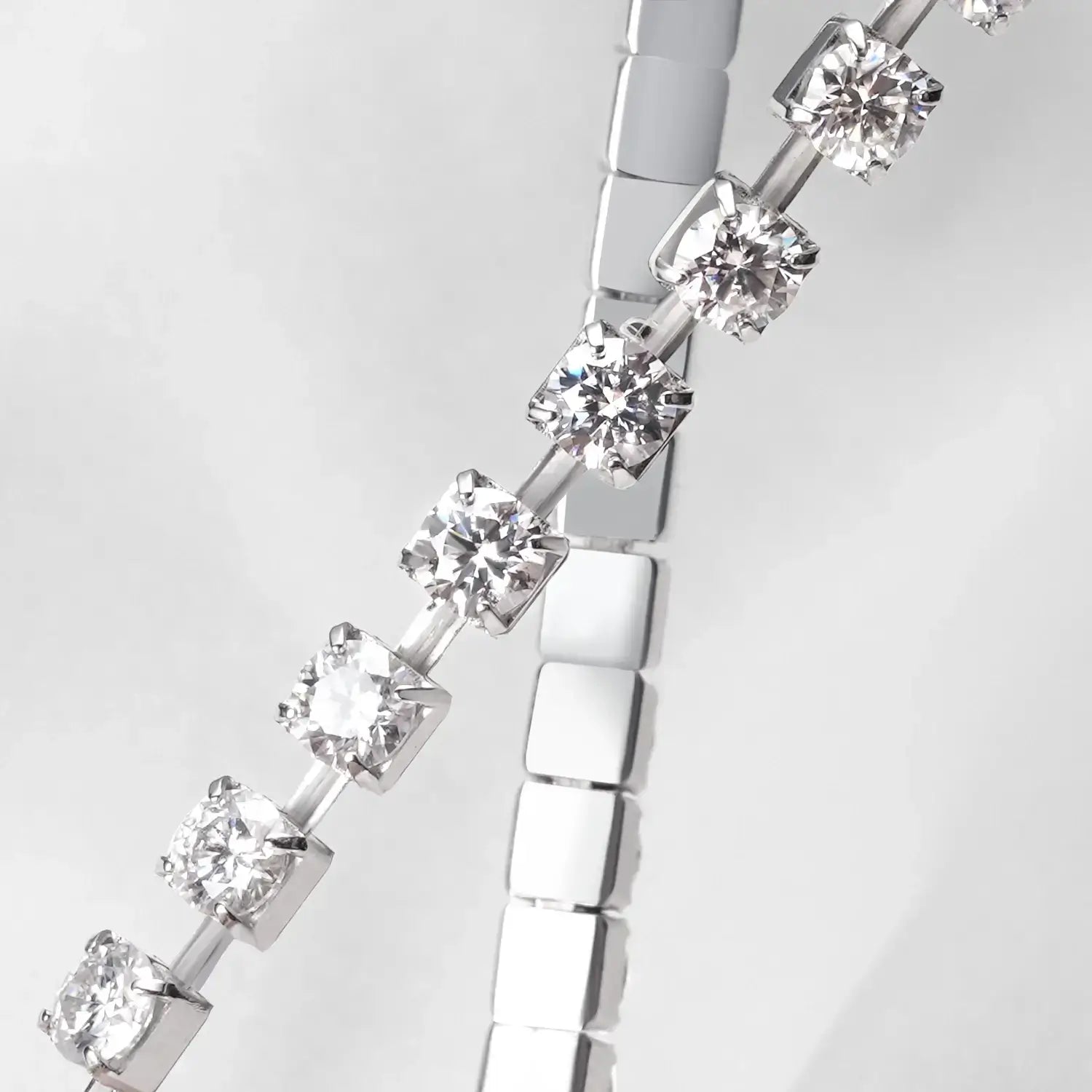 Moissanite Diamond Elastic Tennis Chain bracelet