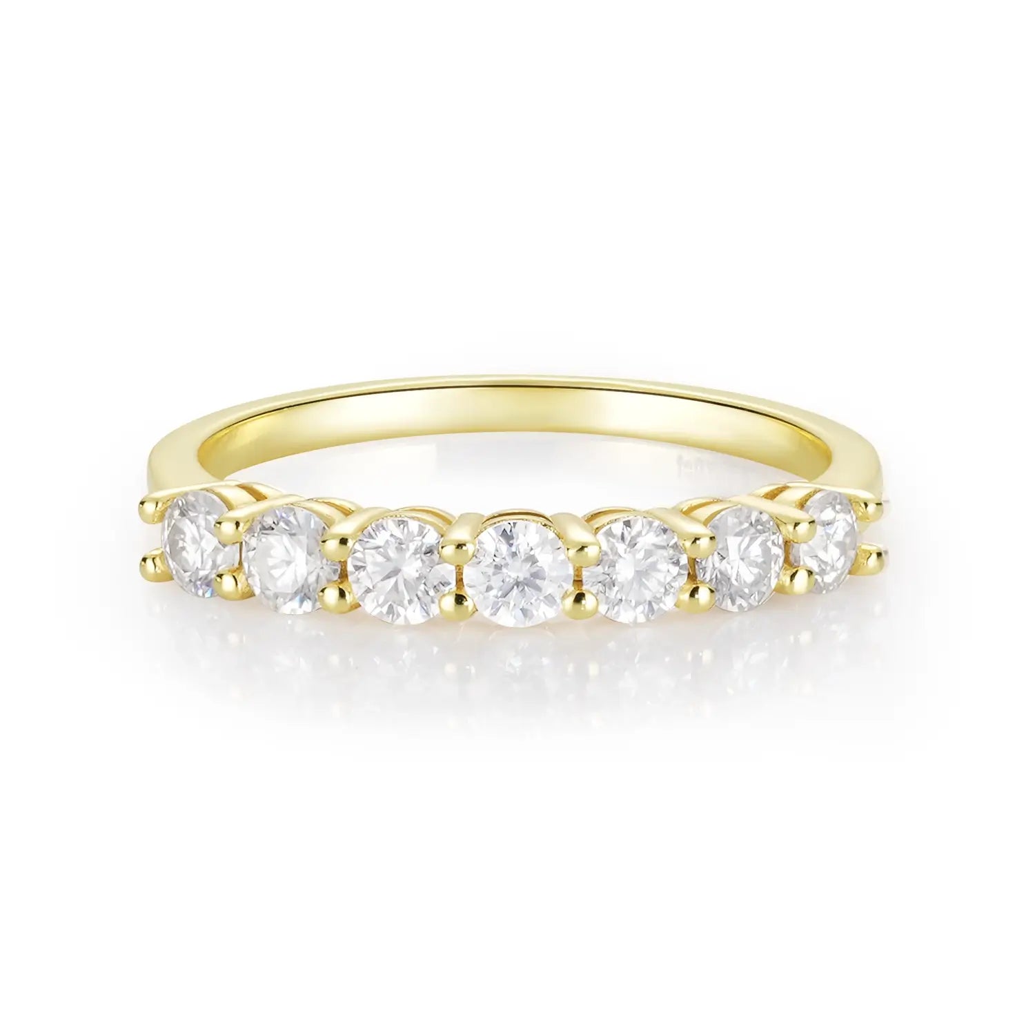 0.7CT Round Cut Moissanite Wedding Band