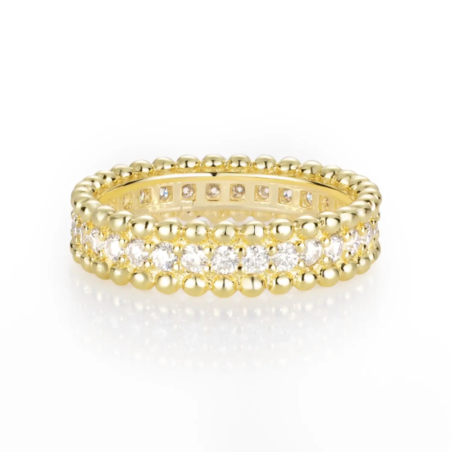 Round Cut Moissanite Gypsophila Ring