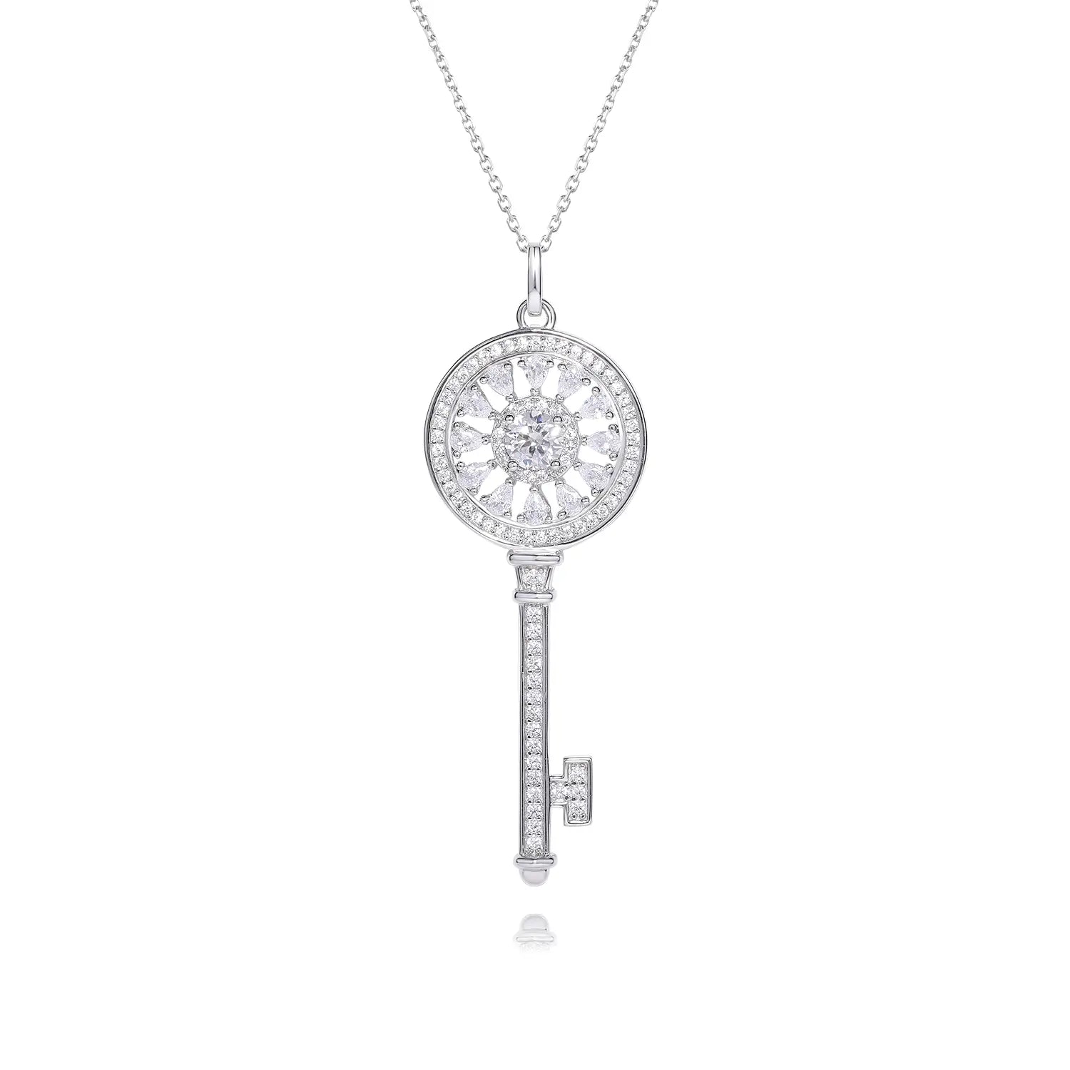 14K Gold Plated Dreamcatcher Key Moissanite Pendant