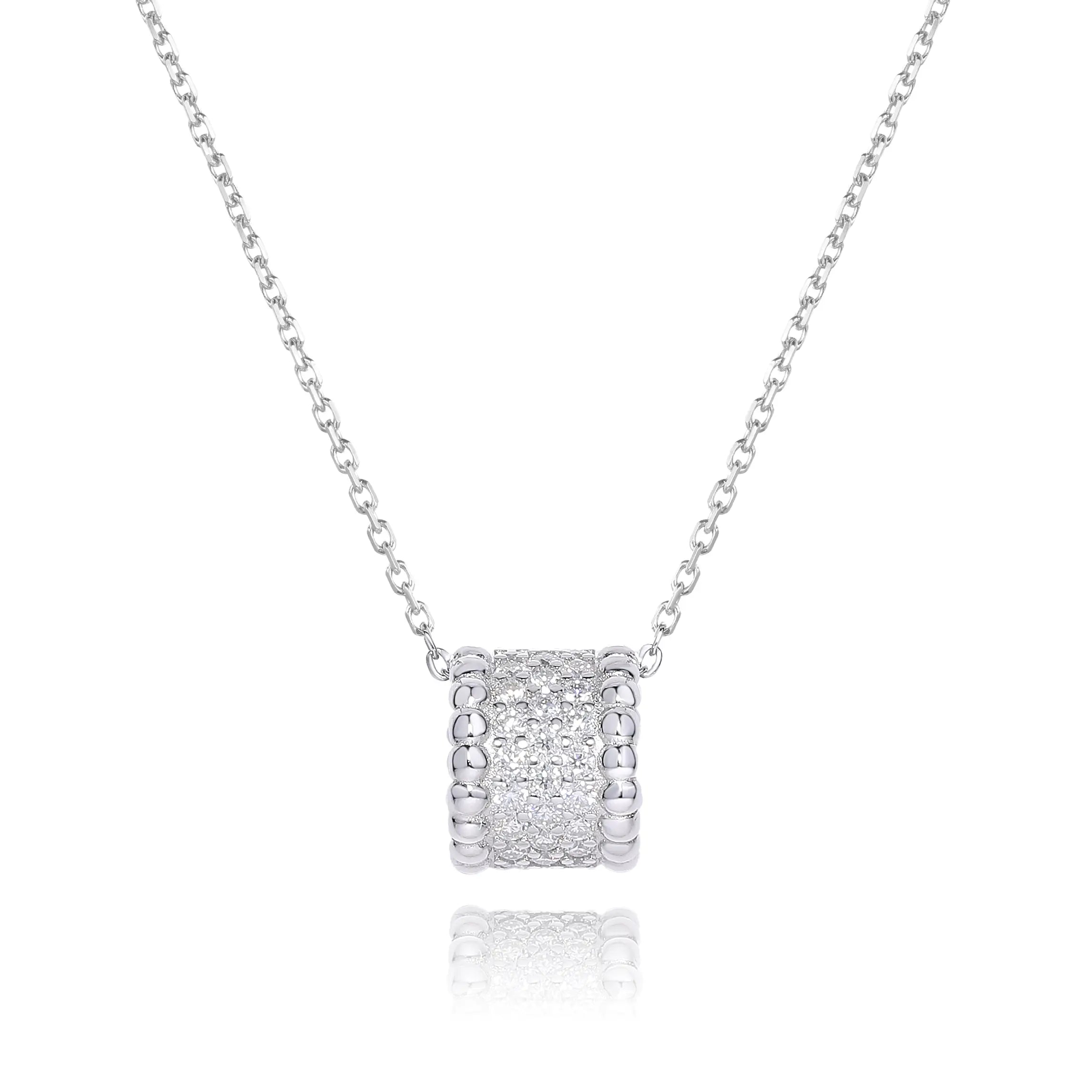 Lucky Bead Moissanite Adjustable Chain Necklace