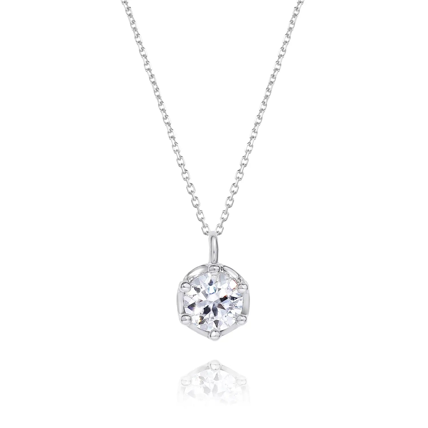 Classic Hexagon Moissanite Necklace