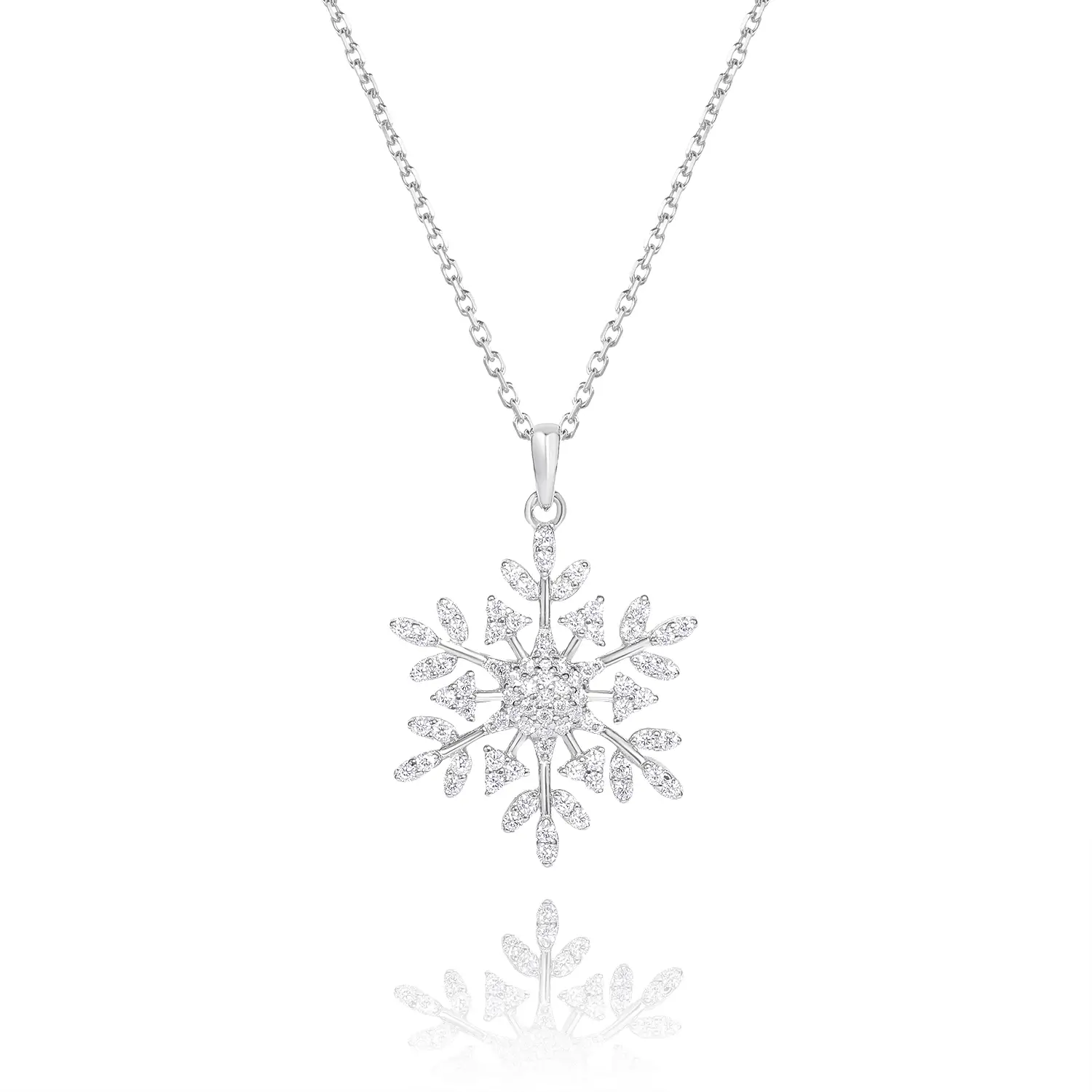 14K Gold Plated Ice Blossom Moissanite Pendant