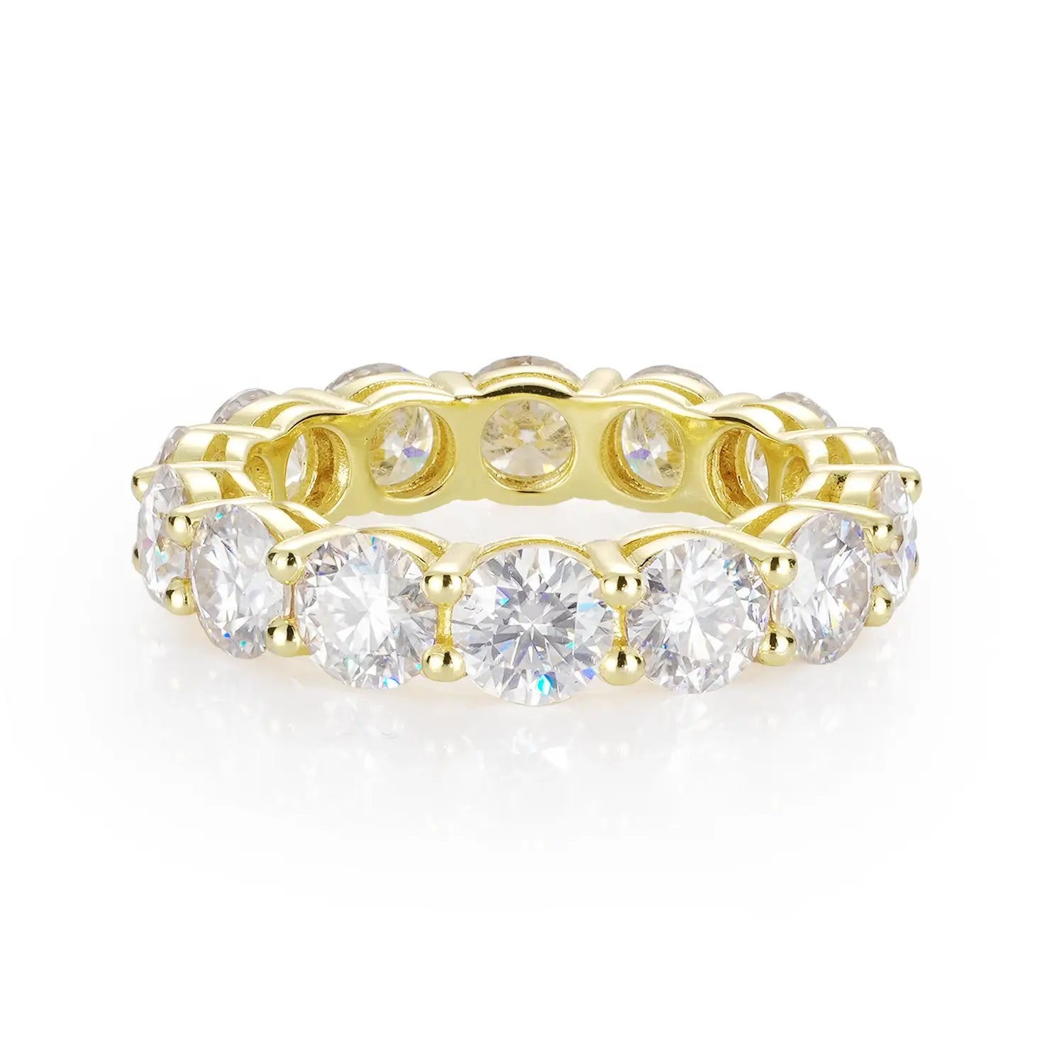 Round Cut Moissanite Eternity Ring