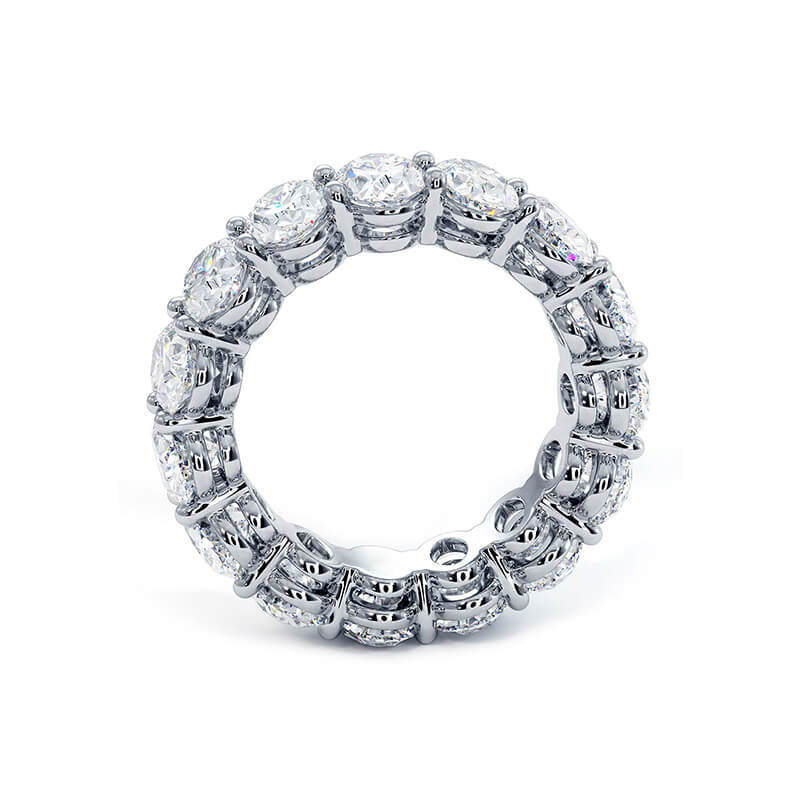 2*4MM Oval Shared Prong Full Moissanite Eternity Band