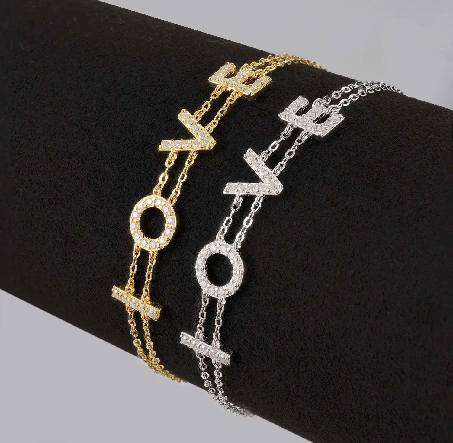 LOVE Letter Moissanite Sparkling Diamond Bracelet