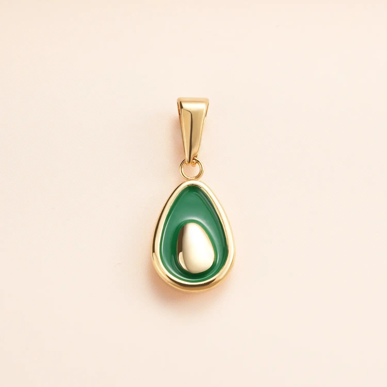 Gold Plated Charming Avocado Charm