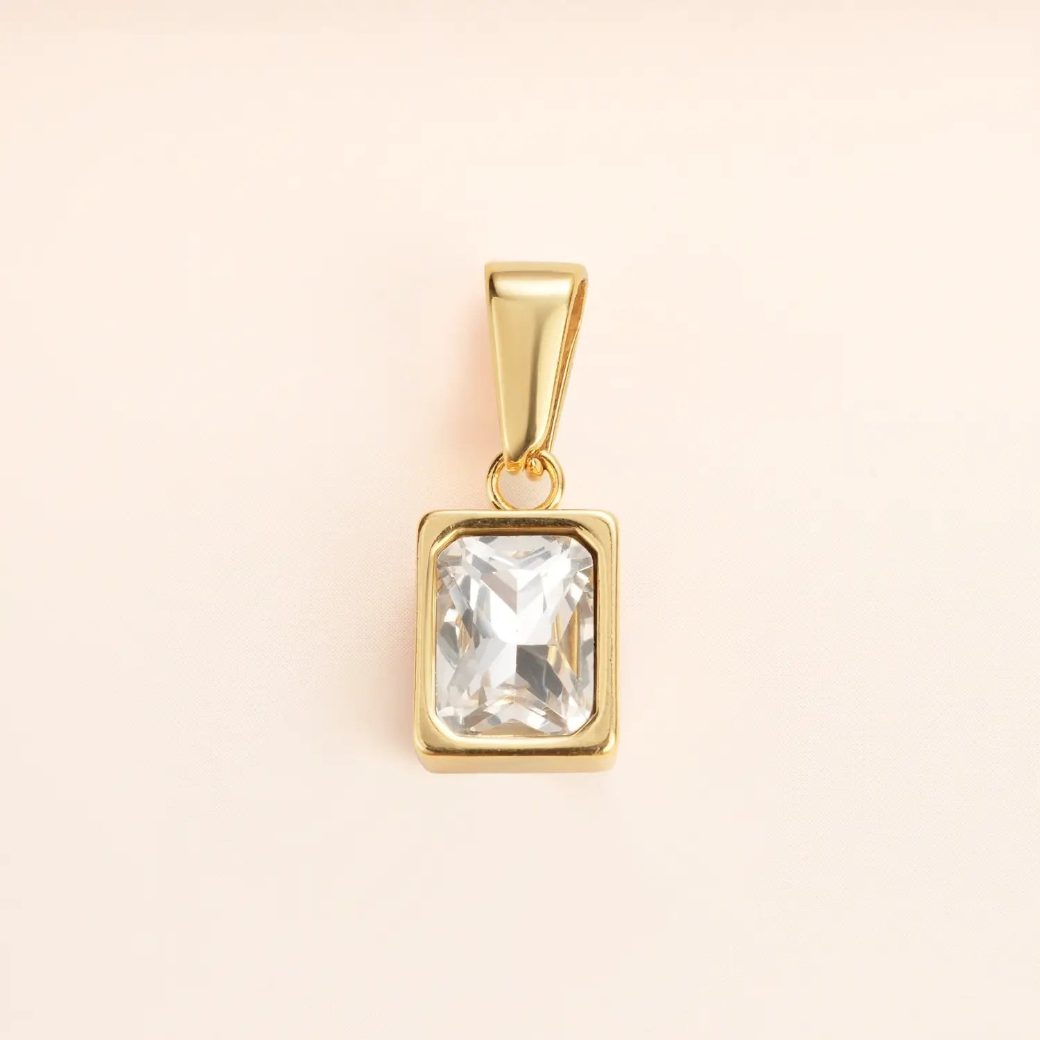 Gold Plated April Birthstone Charm