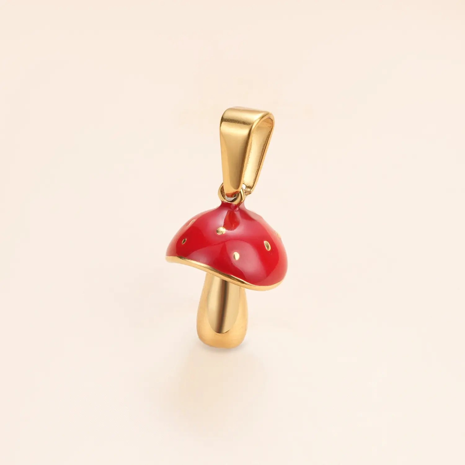 Gold-Plated Mushroom Charm