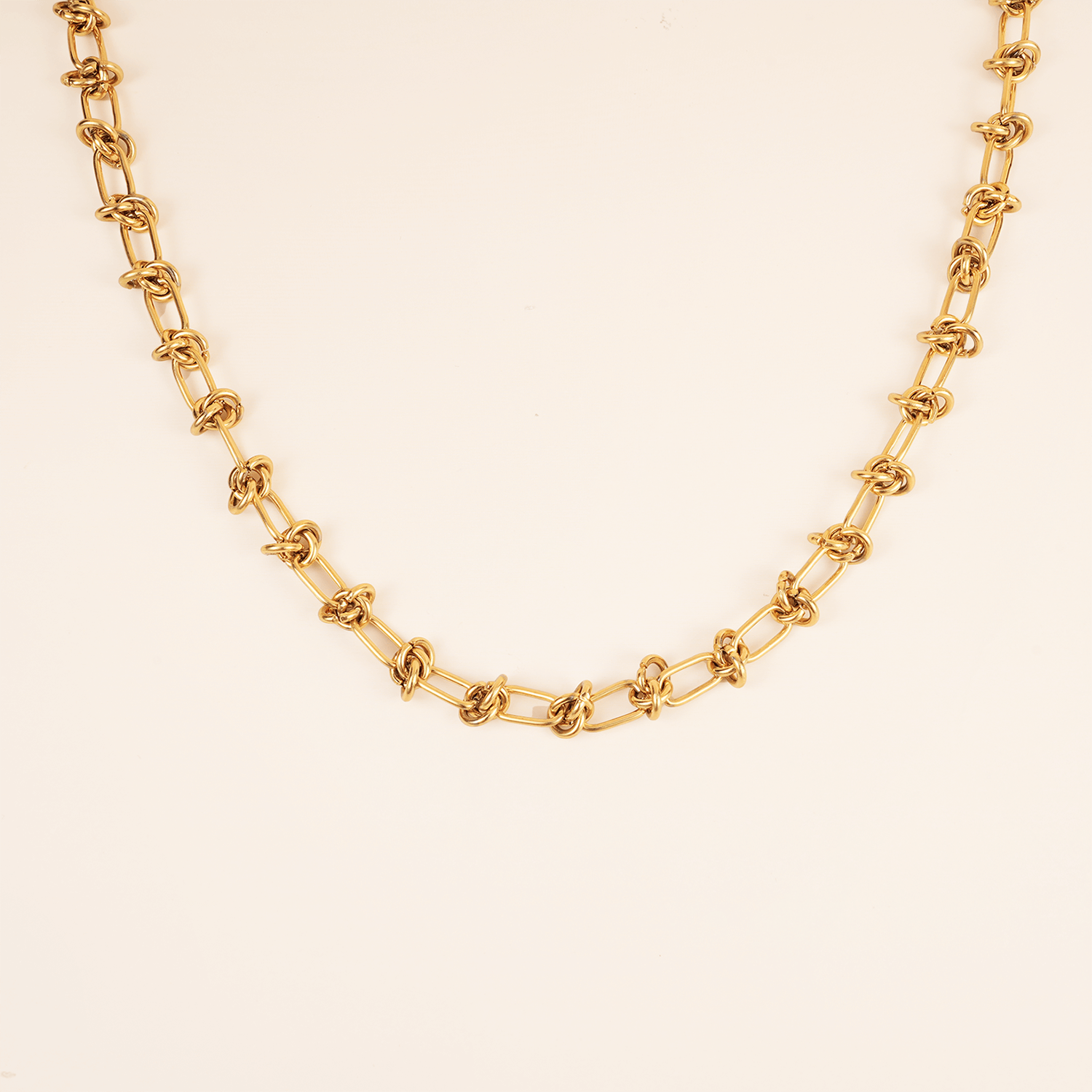 GEMOISS DIY Knotted Chain 22K Gold Plated Bracelet