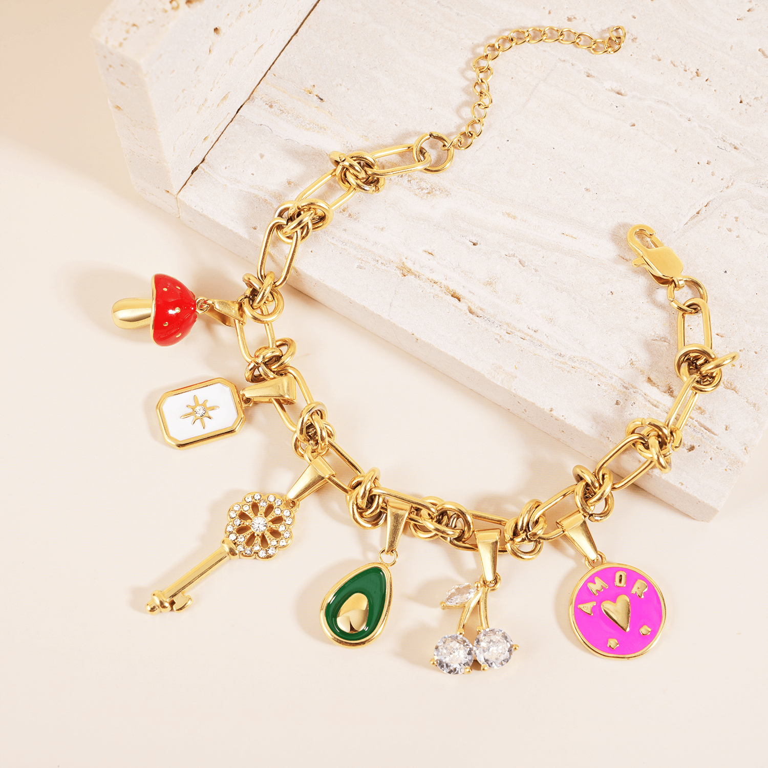 Gold Angel Wings Waterproof Charm