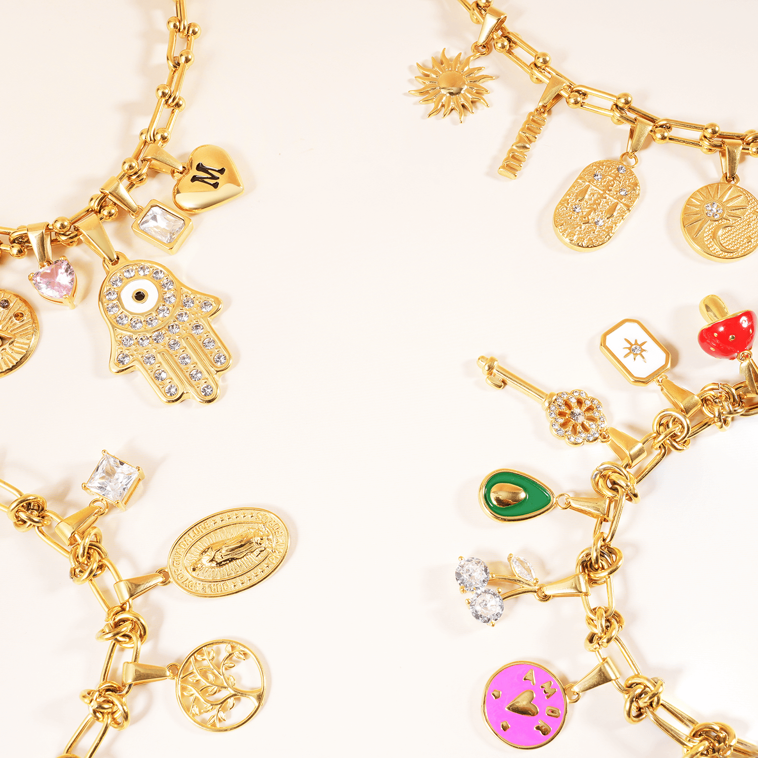 April Birthstone Diamond-Inspired Key Charm