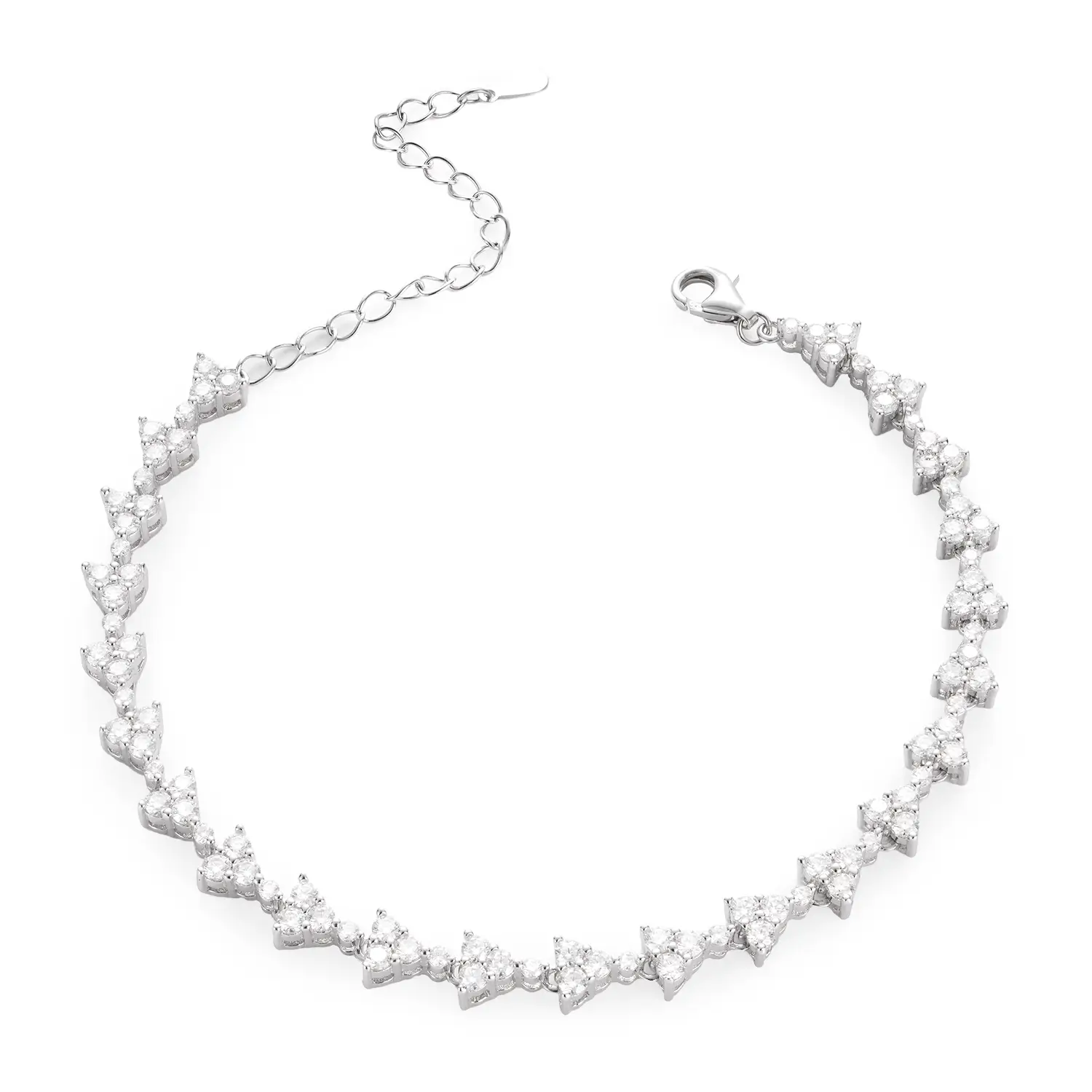 Luxury V-Shaped Moissanite Tennis Bracelet