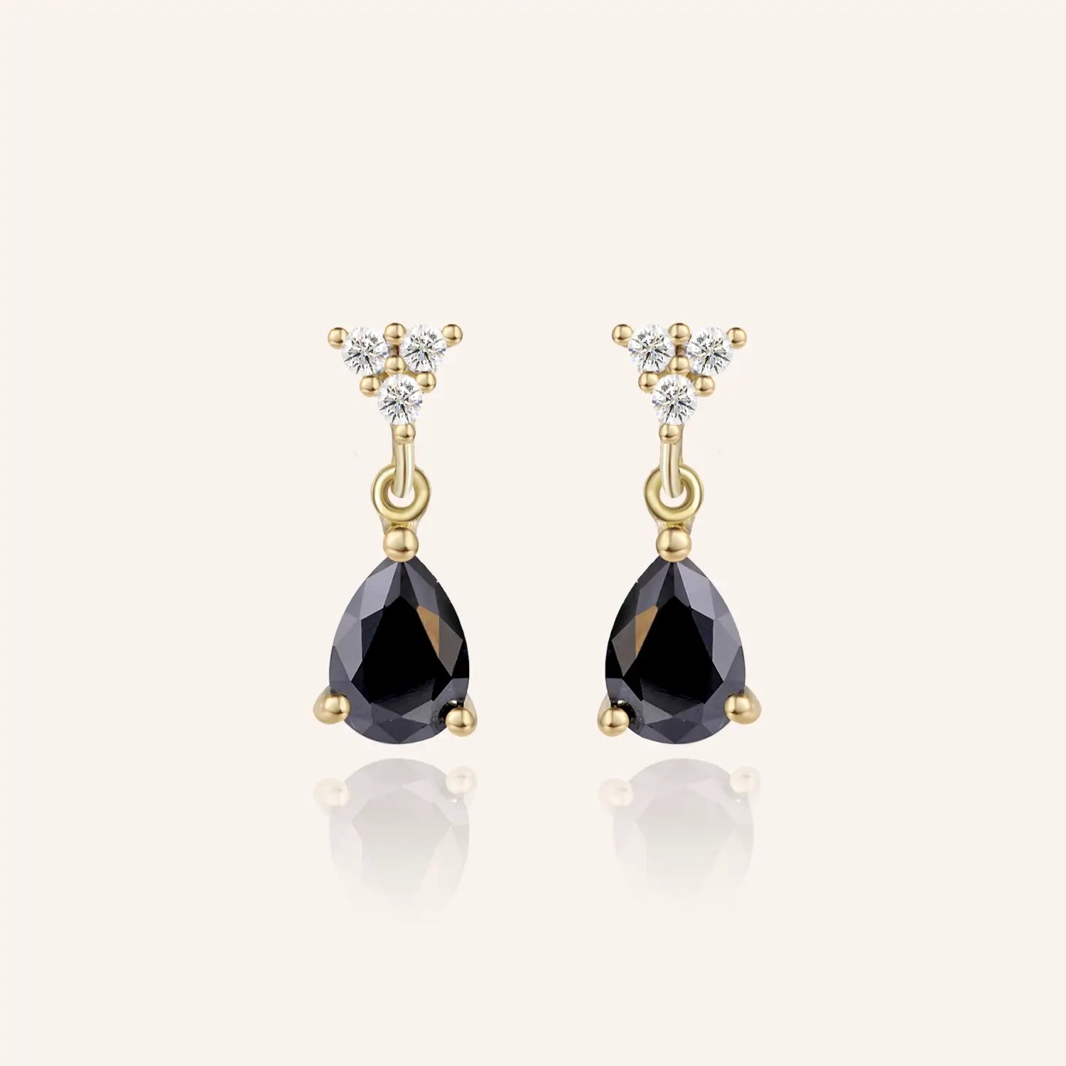 Round and Pear Cut Moissanite Stud Drop  Earrings