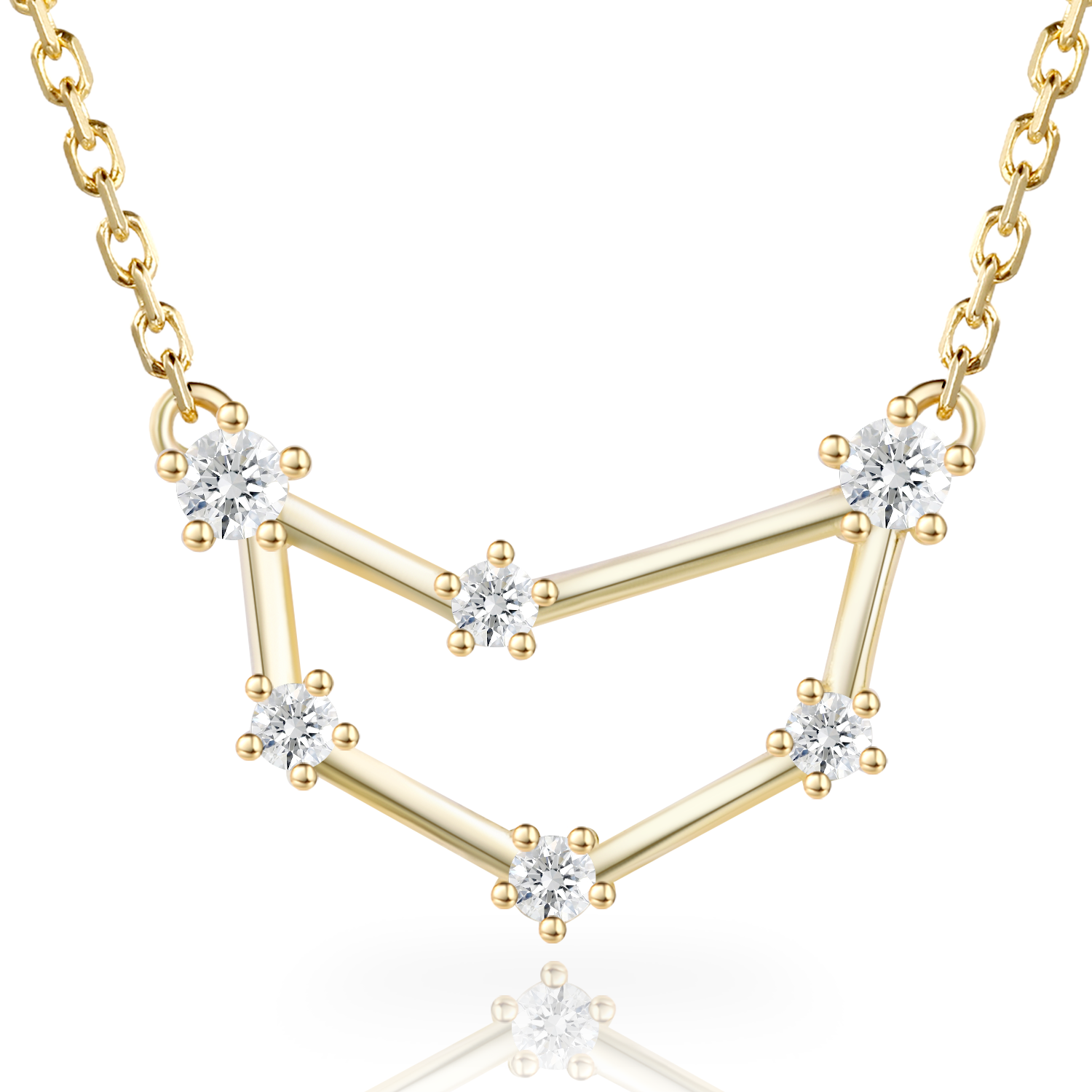 Personalized Star Sign Zodiac Capricorn Moissanite Bracelet 14K Gold Plated Silver