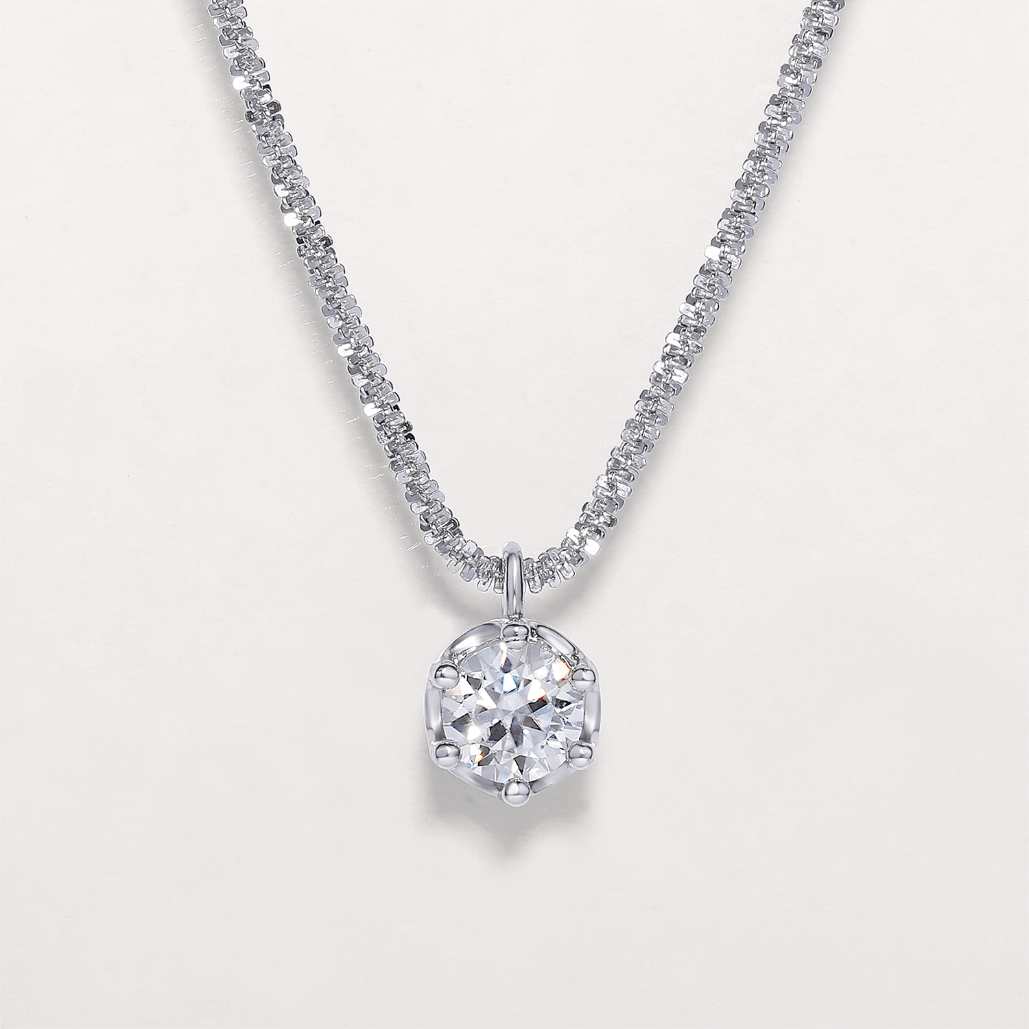 Classic Hexagon Moissanite Necklace