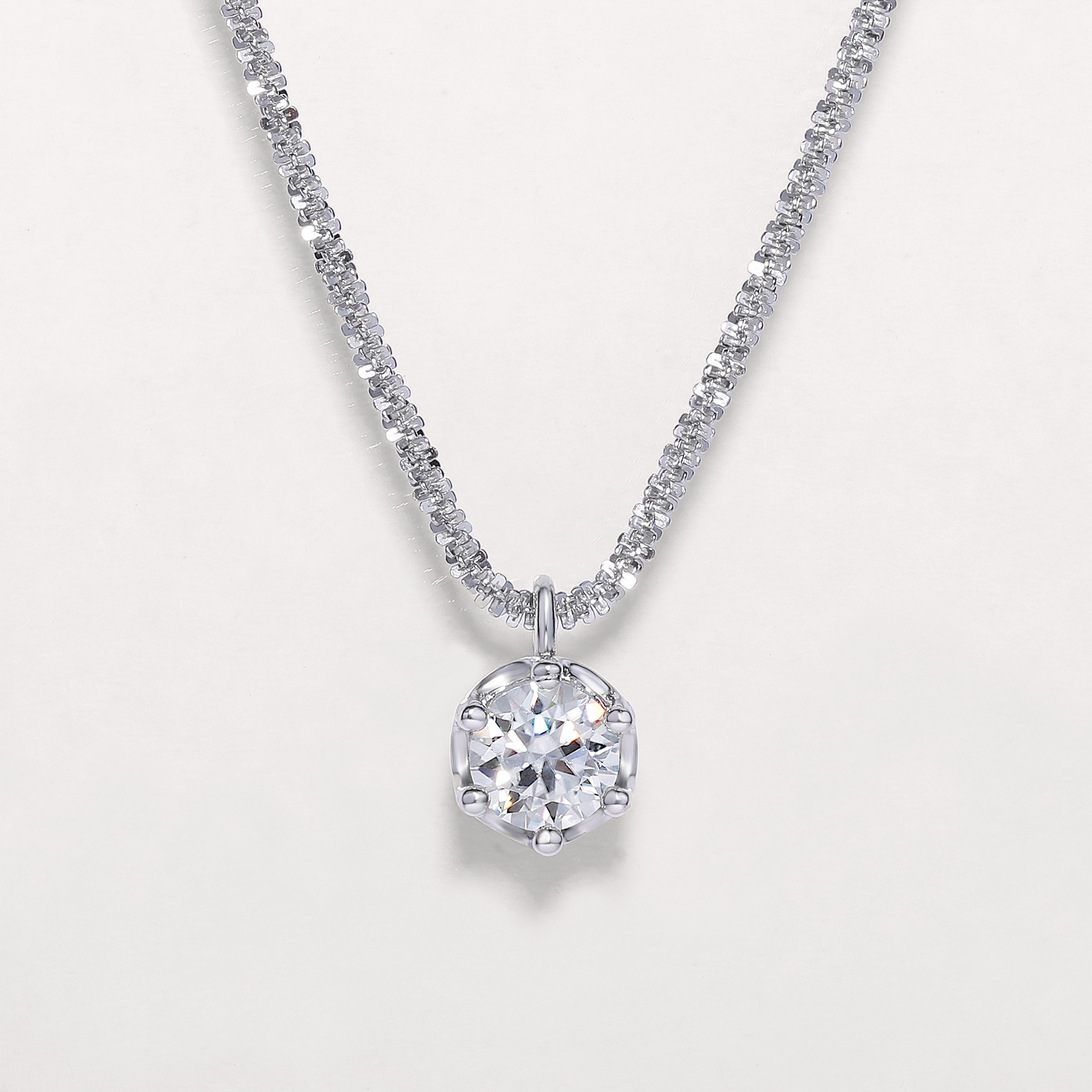 Classic Hexagon Moissanite Necklace