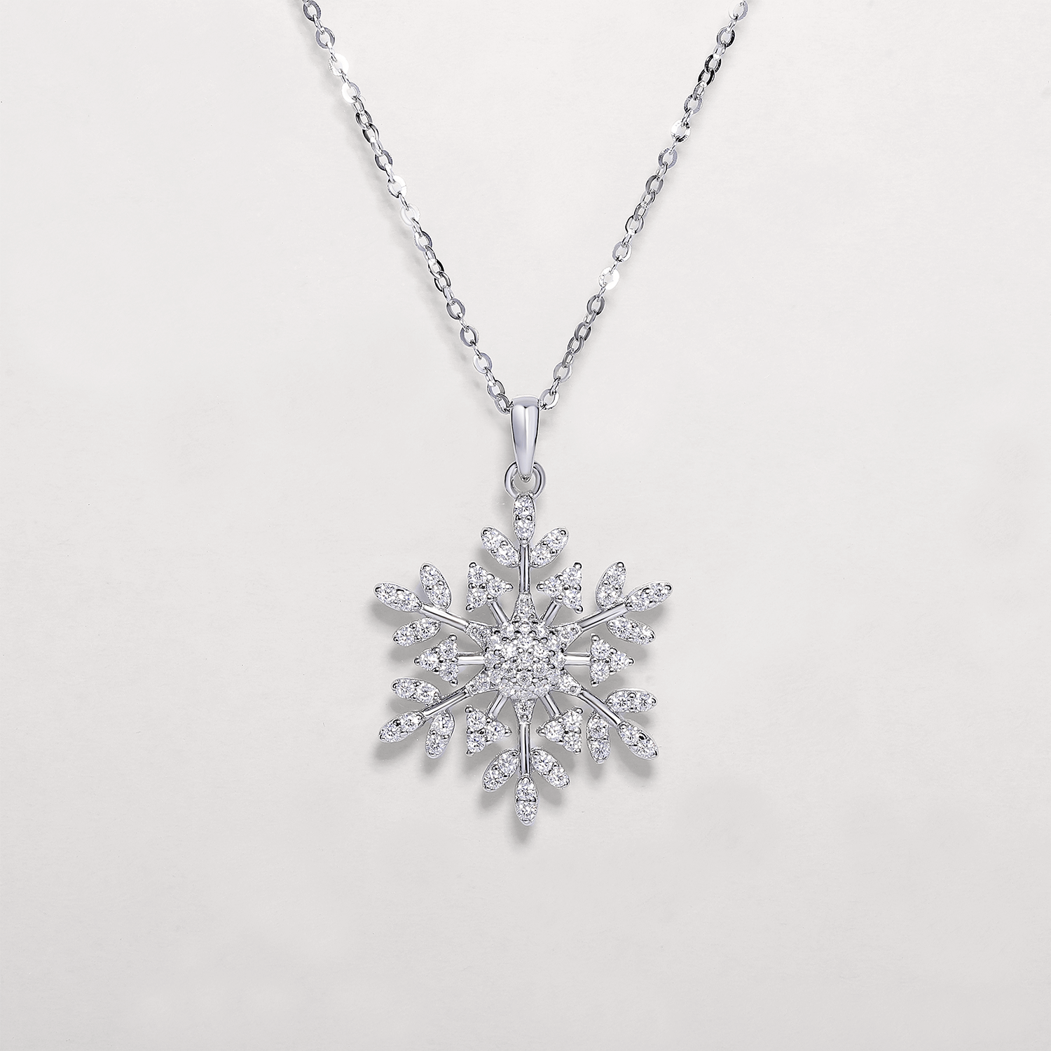 14K Gold Plated Ice Blossom Moissanite Pendant