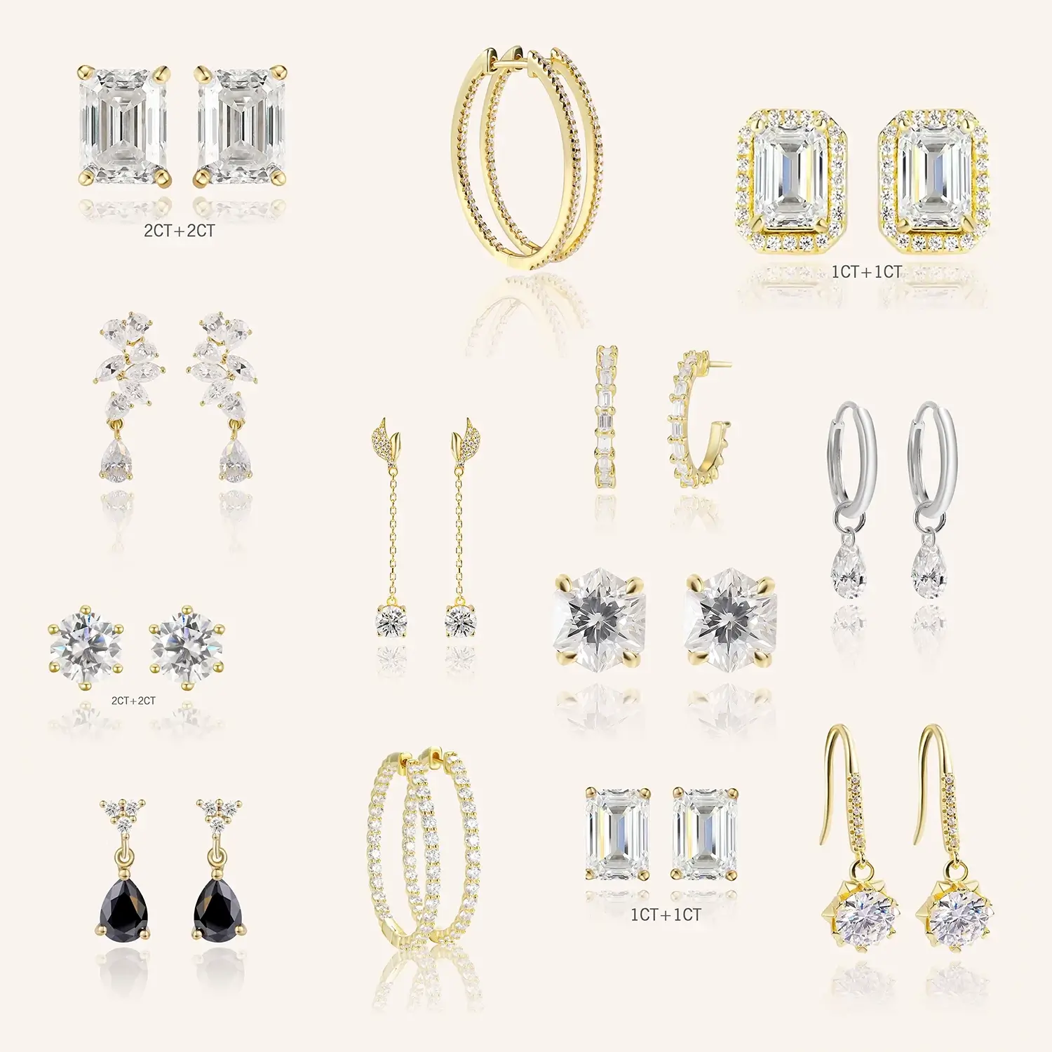 $109 Moissanite Mystery Box – Get Mix 2 Earrings